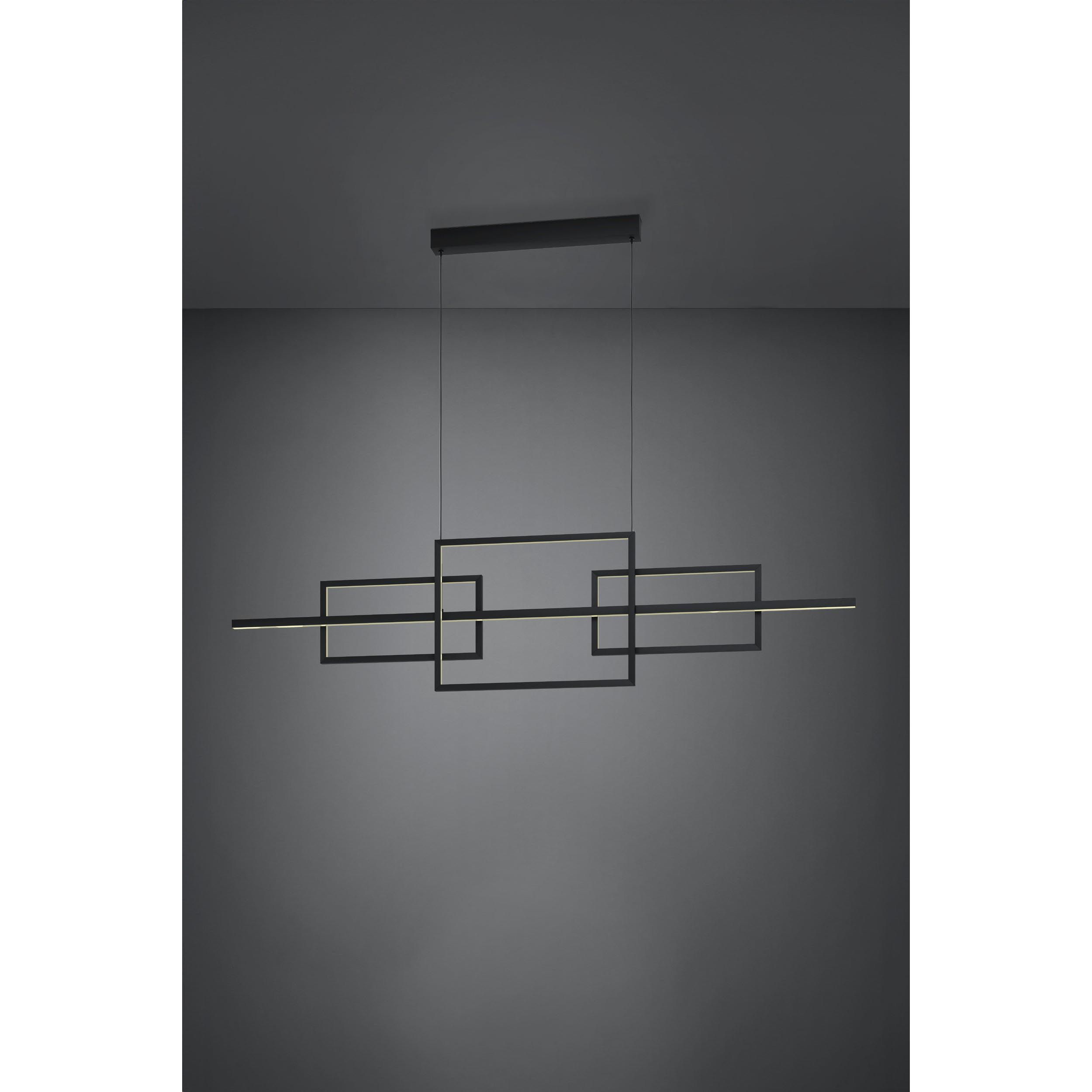 Suspension LED PUEBLA noir L150cm