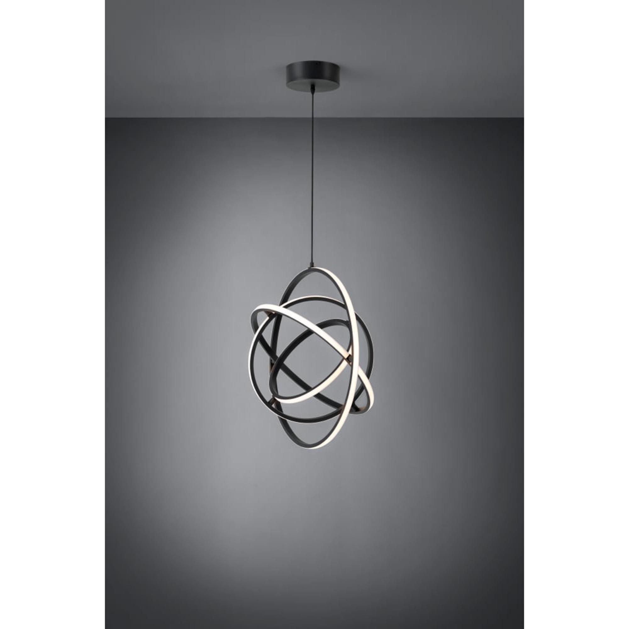 Suspension métal noir RETORNIO LED INT 1X44W