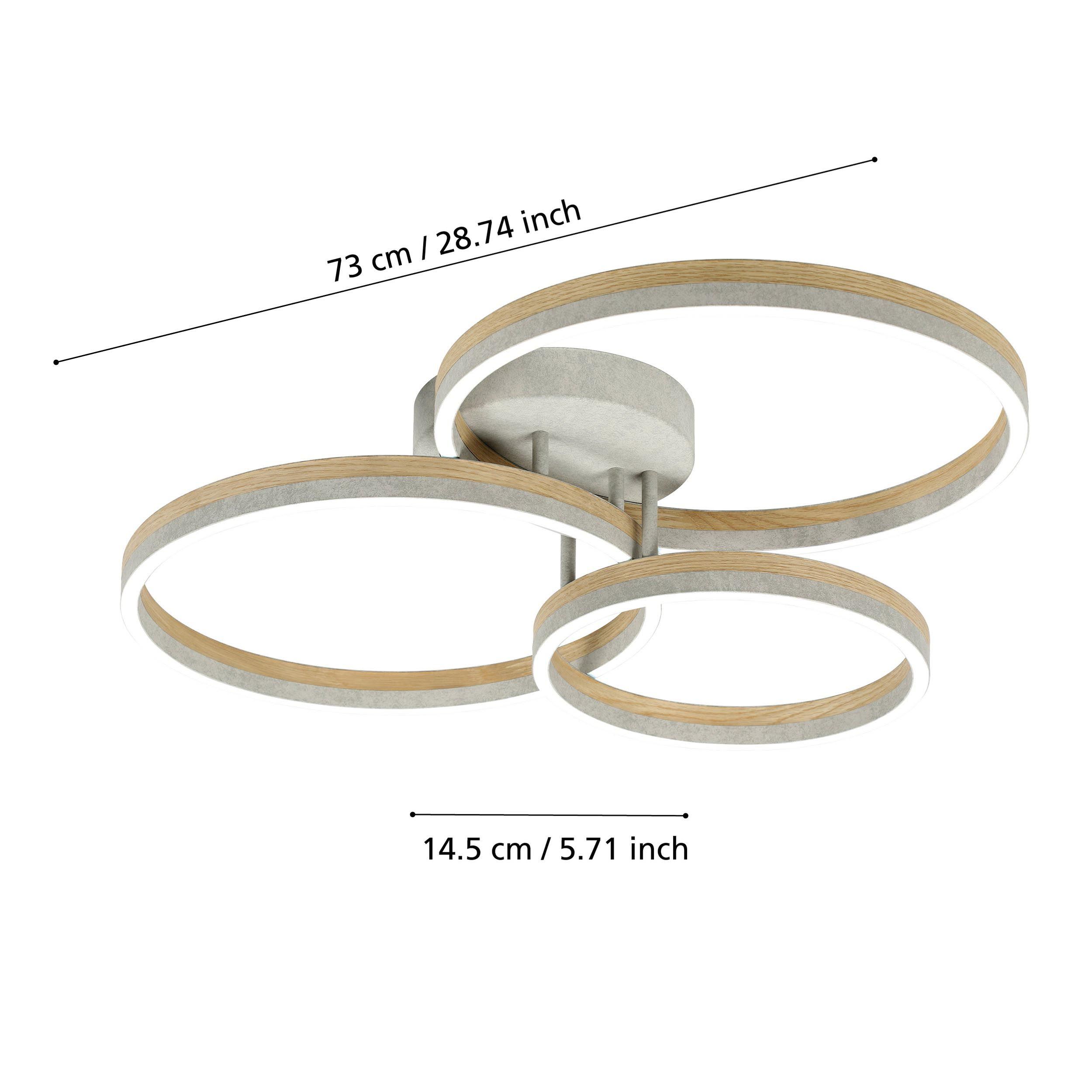 Plafonnier LED CADINARO gris P55cm