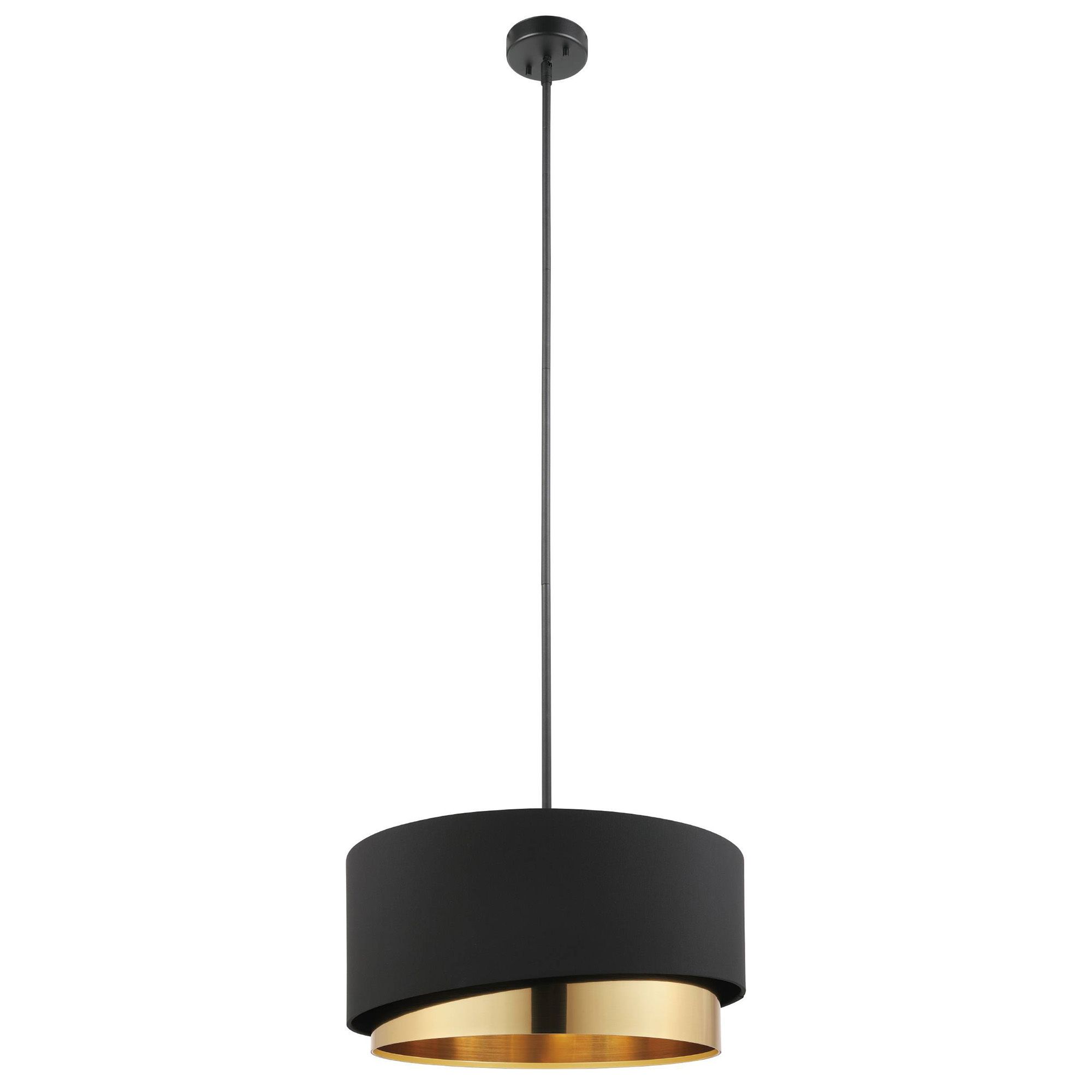 Suspension MANDERLINE noir/doré Ø45cm