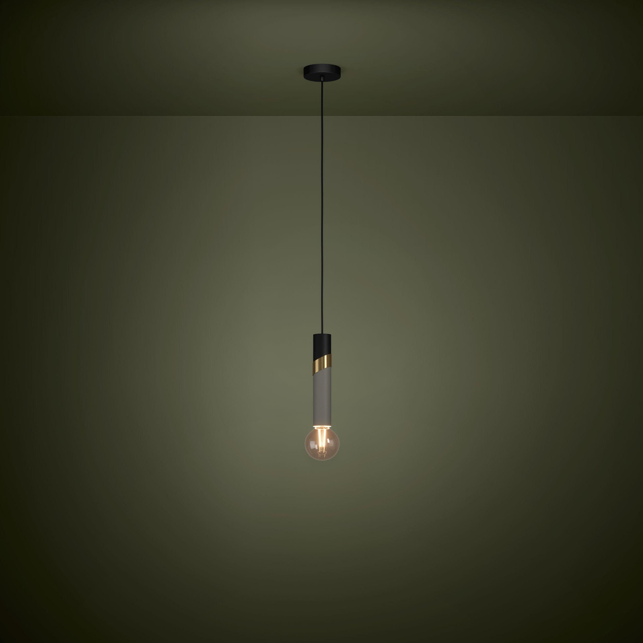 Suspension CEDRAL noir/doré Ø5,5cm