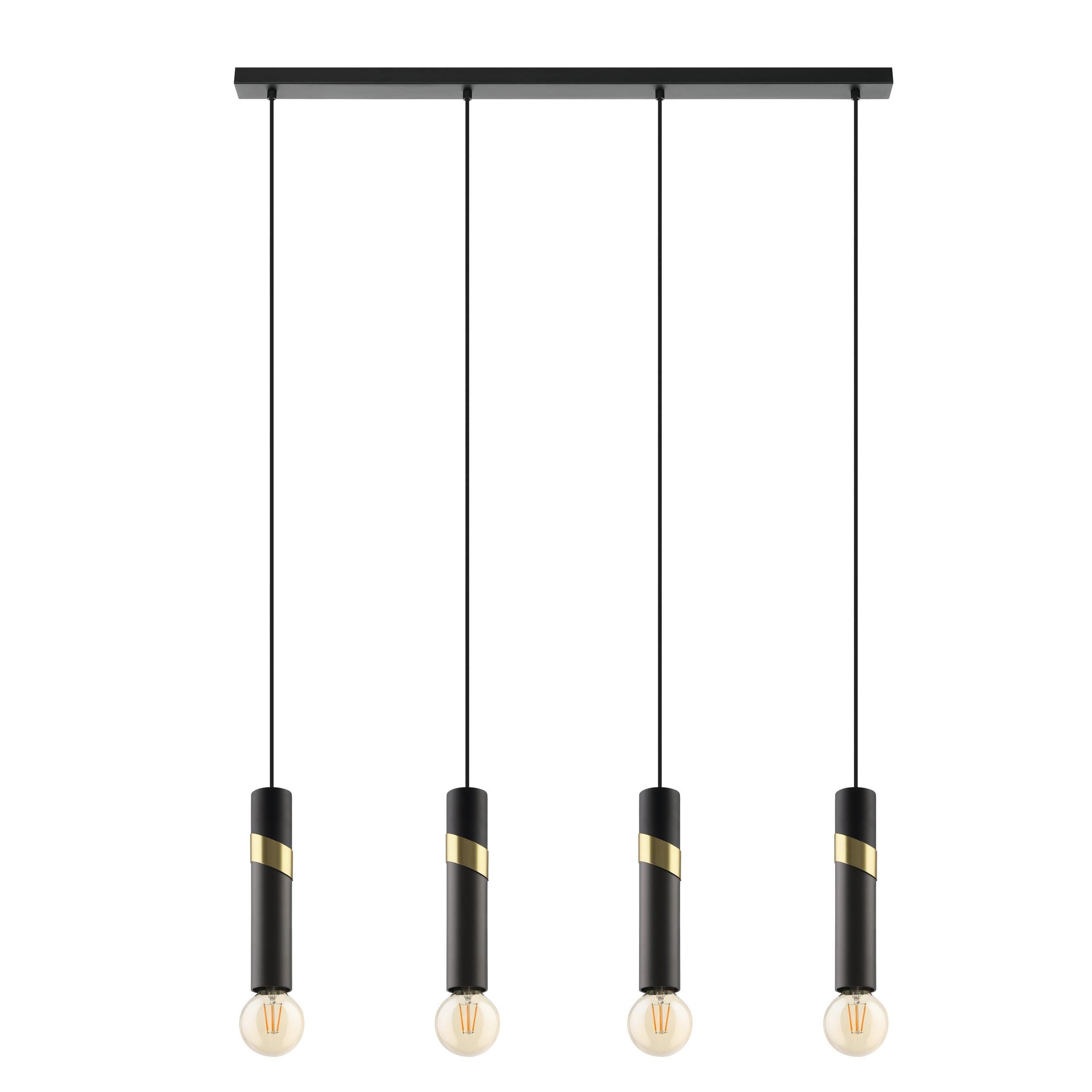 Suspension CEDRAL noir/doré L92,5cm