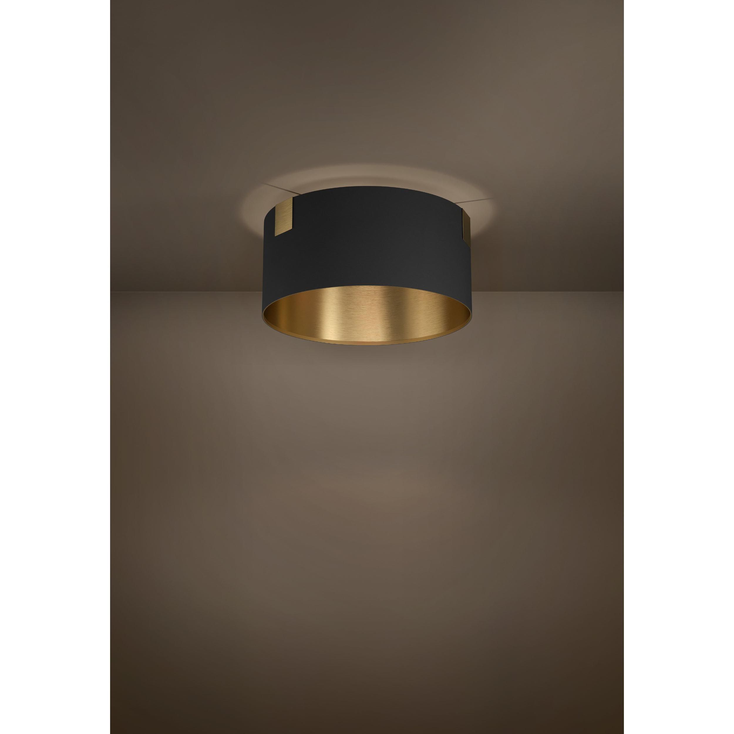 Plafonnier TORTOLA 1 noir/doré Ø45cm