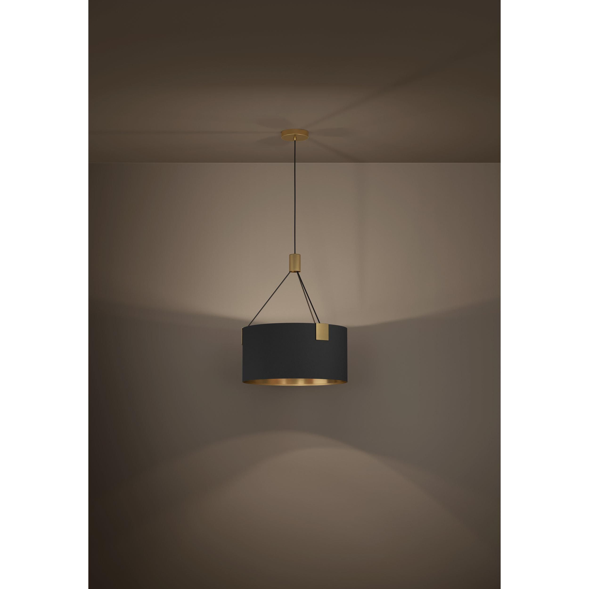 Suspension TORTOLA 1 noir/doré Ø45cm