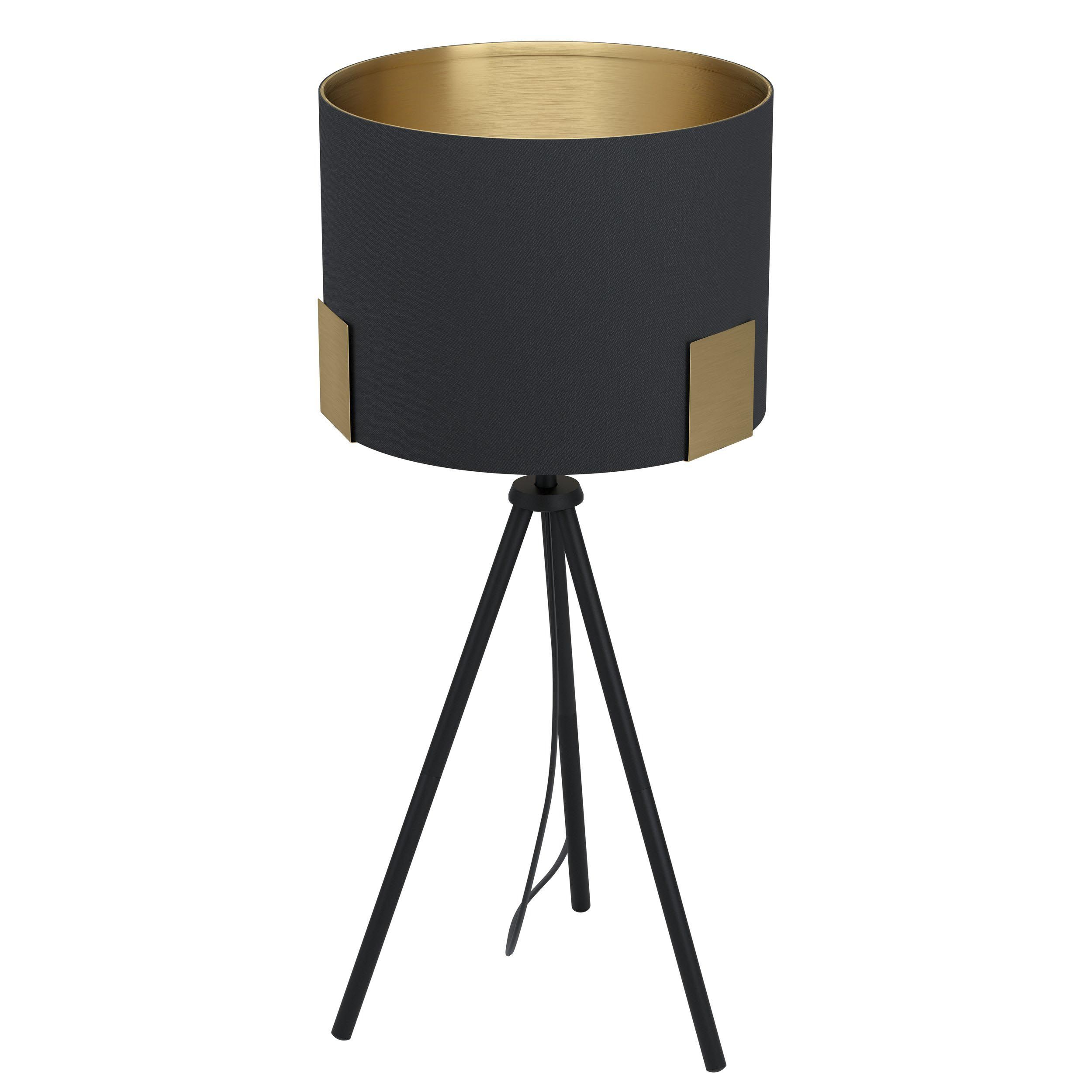 Lampe à poser TORTOLA 1 noir/doré H59cm