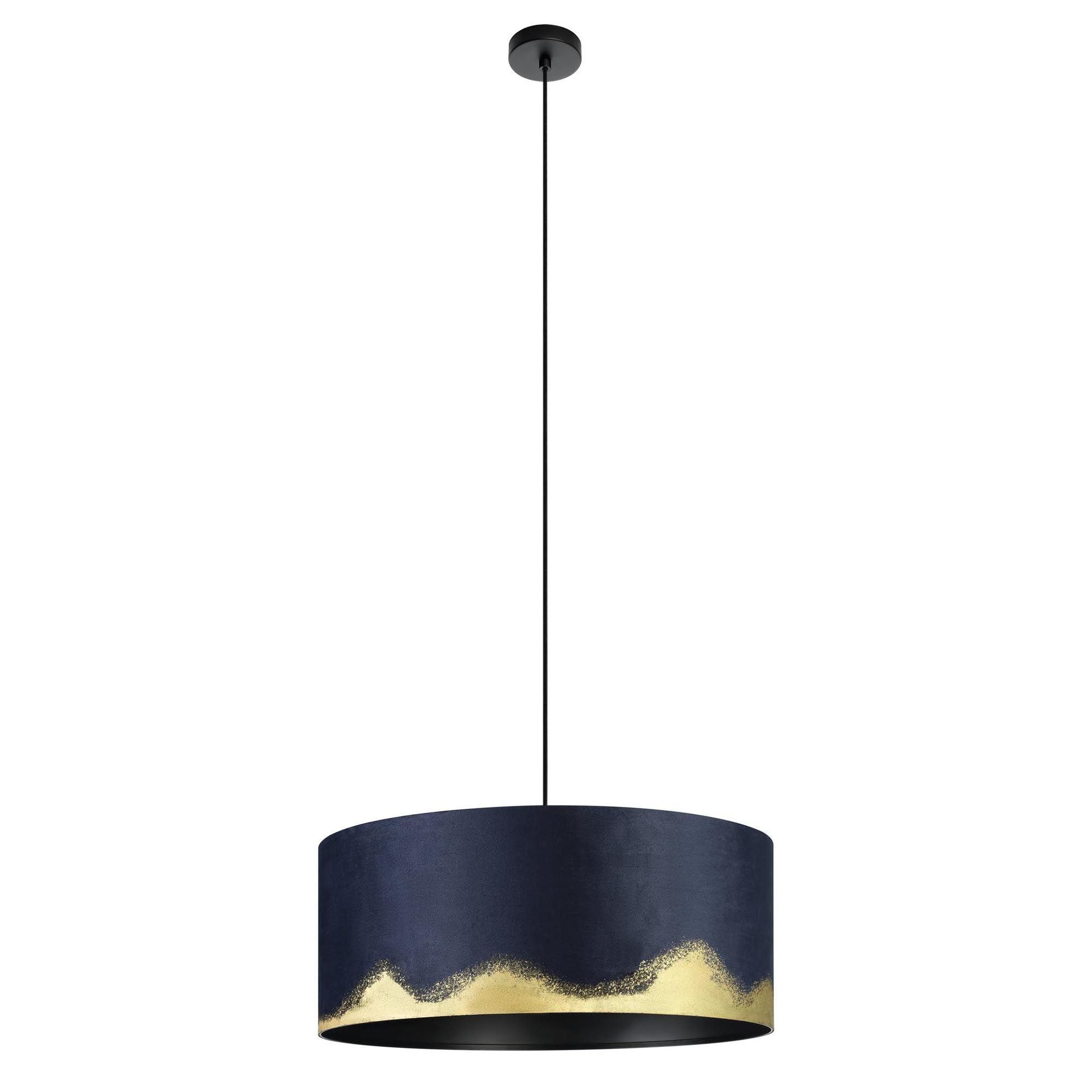 Suspension TORTOLA 1 bleu/doré Ø53cm