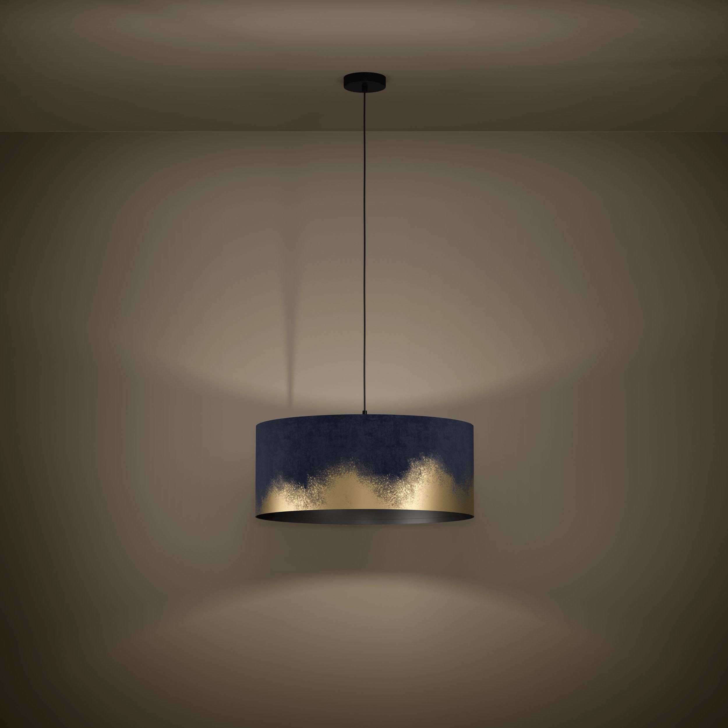 Suspension TORTOLA 1 bleu/doré Ø53cm