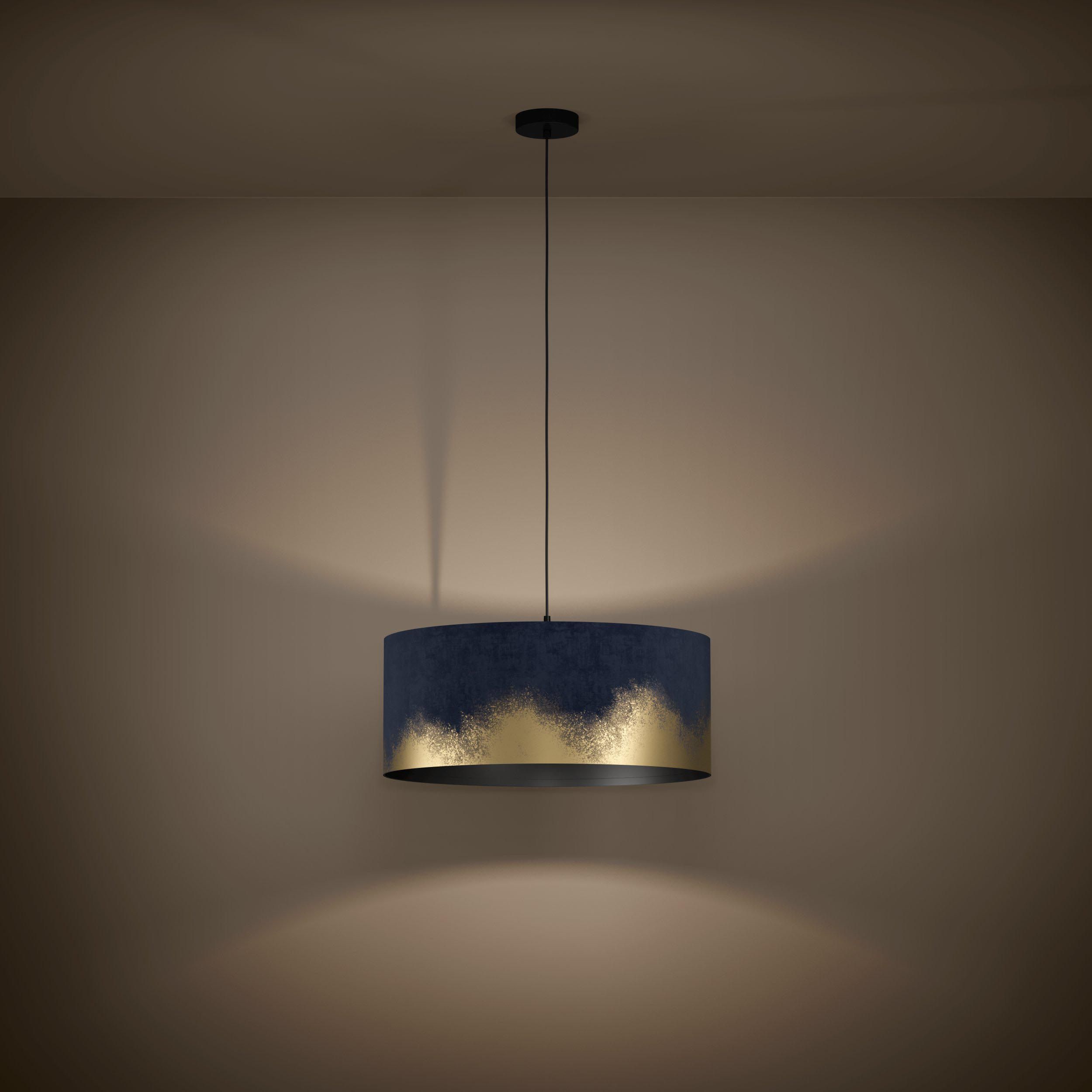 Suspension TORTOLA 1 bleu/doré Ø53cm