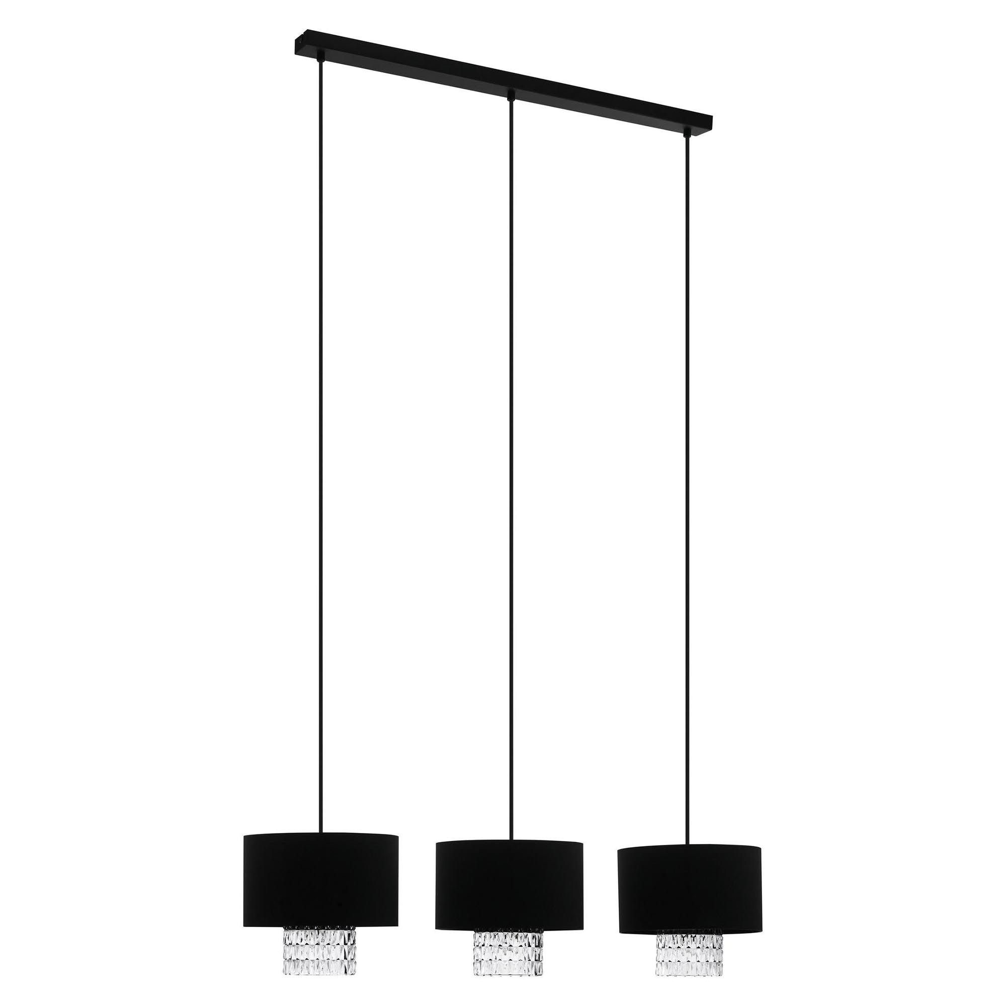 Suspension SAPUARA noir L124cm