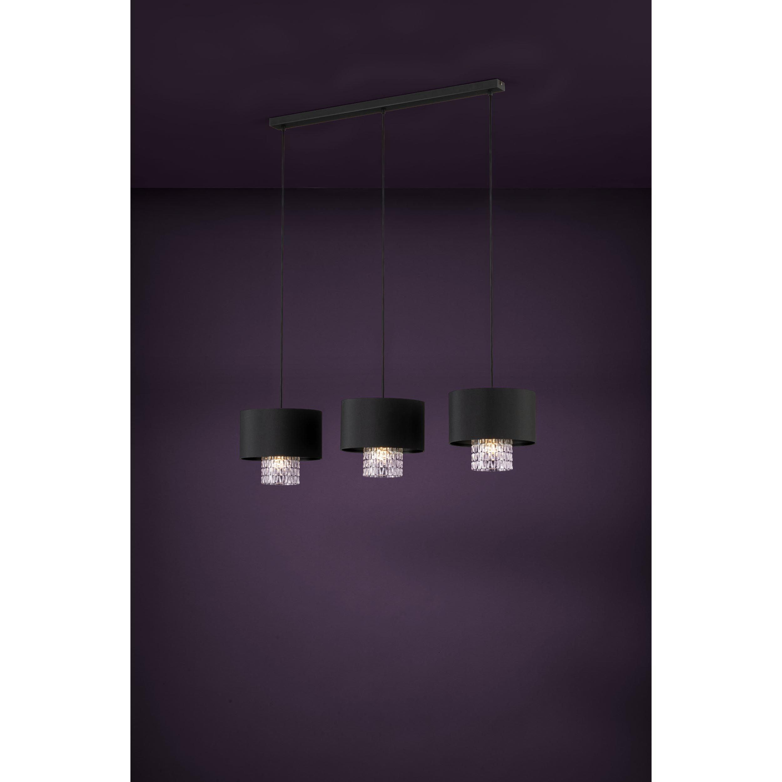 Suspension SAPUARA noir L124cm