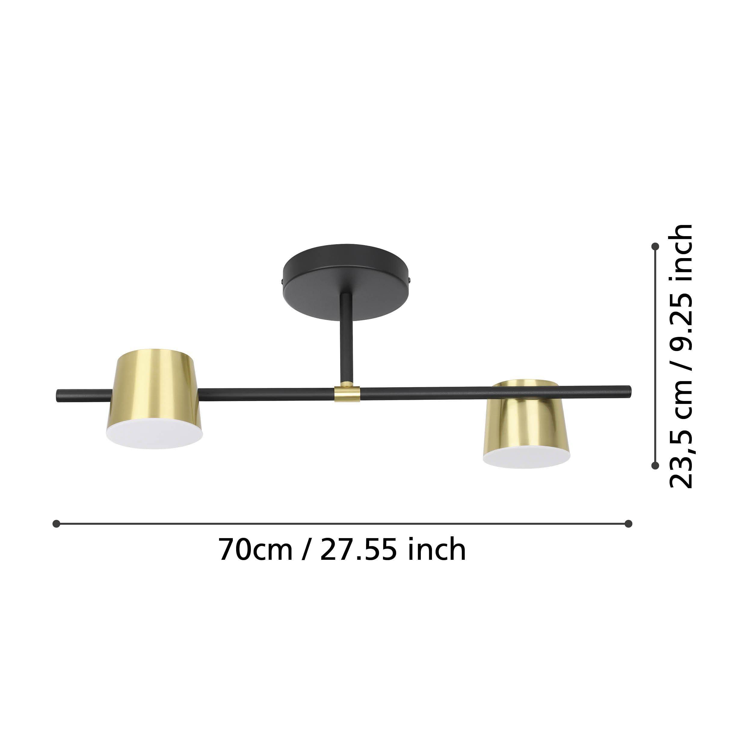 Plafonnier ALTAMIRA noir/doré L70cm