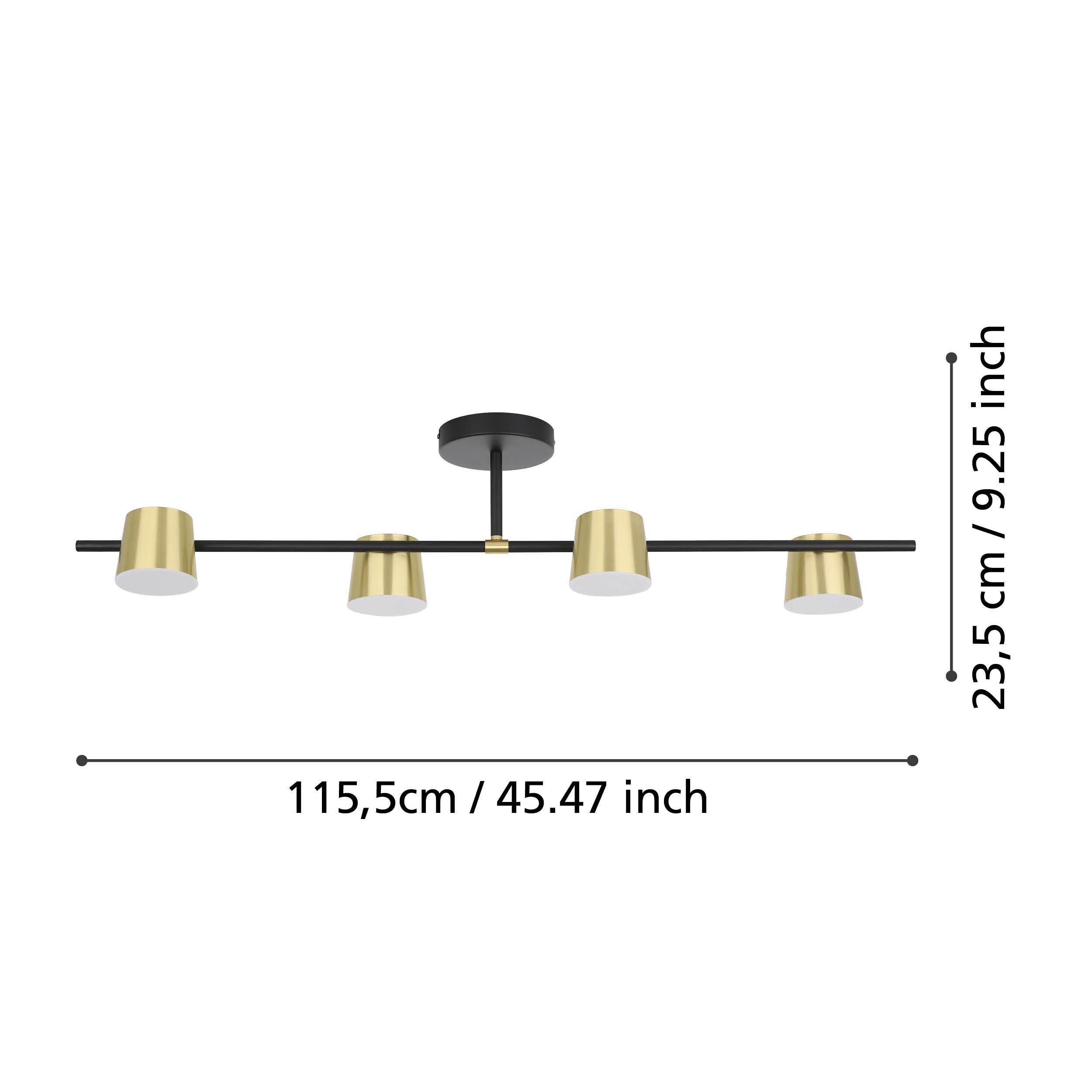 Plafonnier ALTAMIRA noir/doré L115,5cm