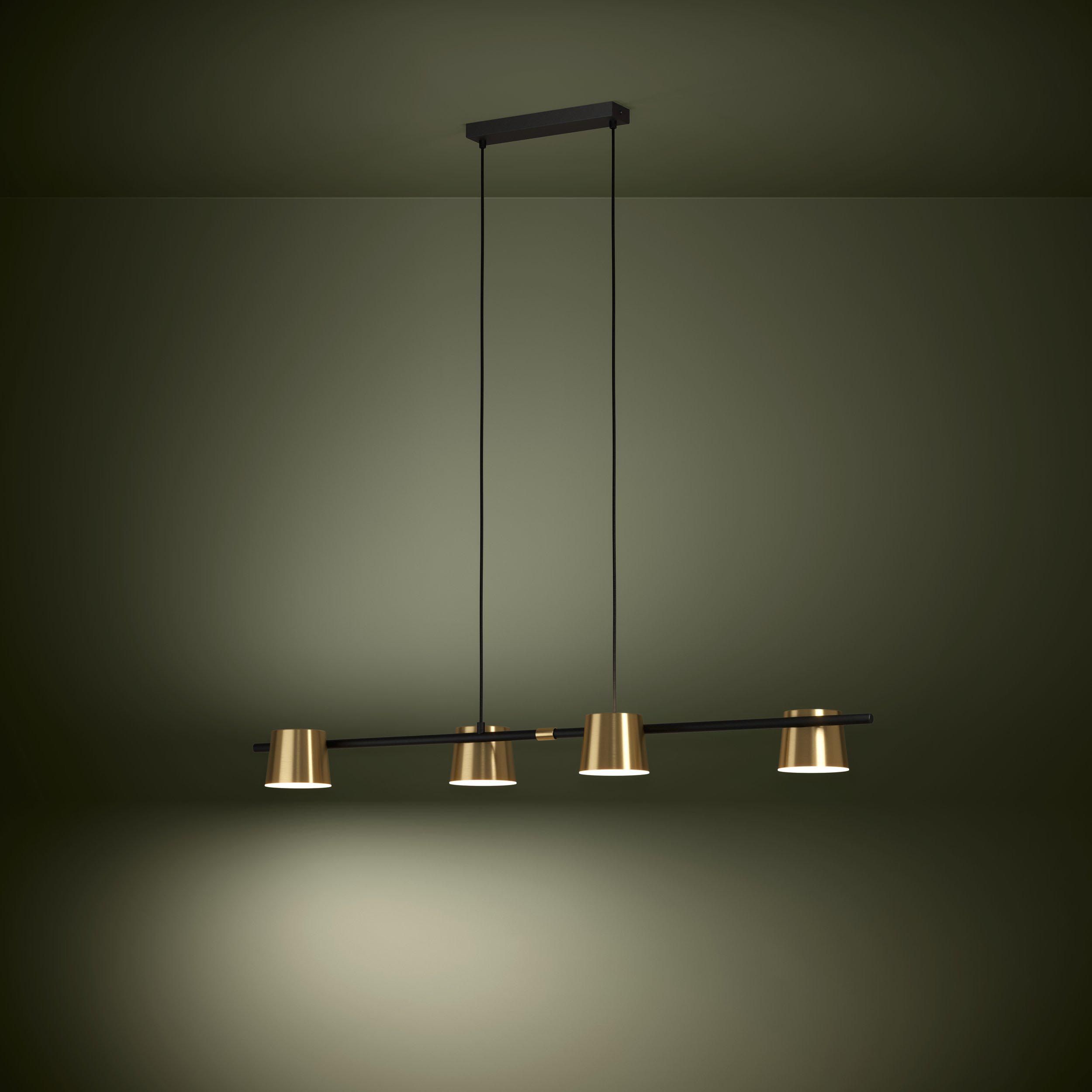 Plafonnier ALTAMIRA noir/doré L115,5cm