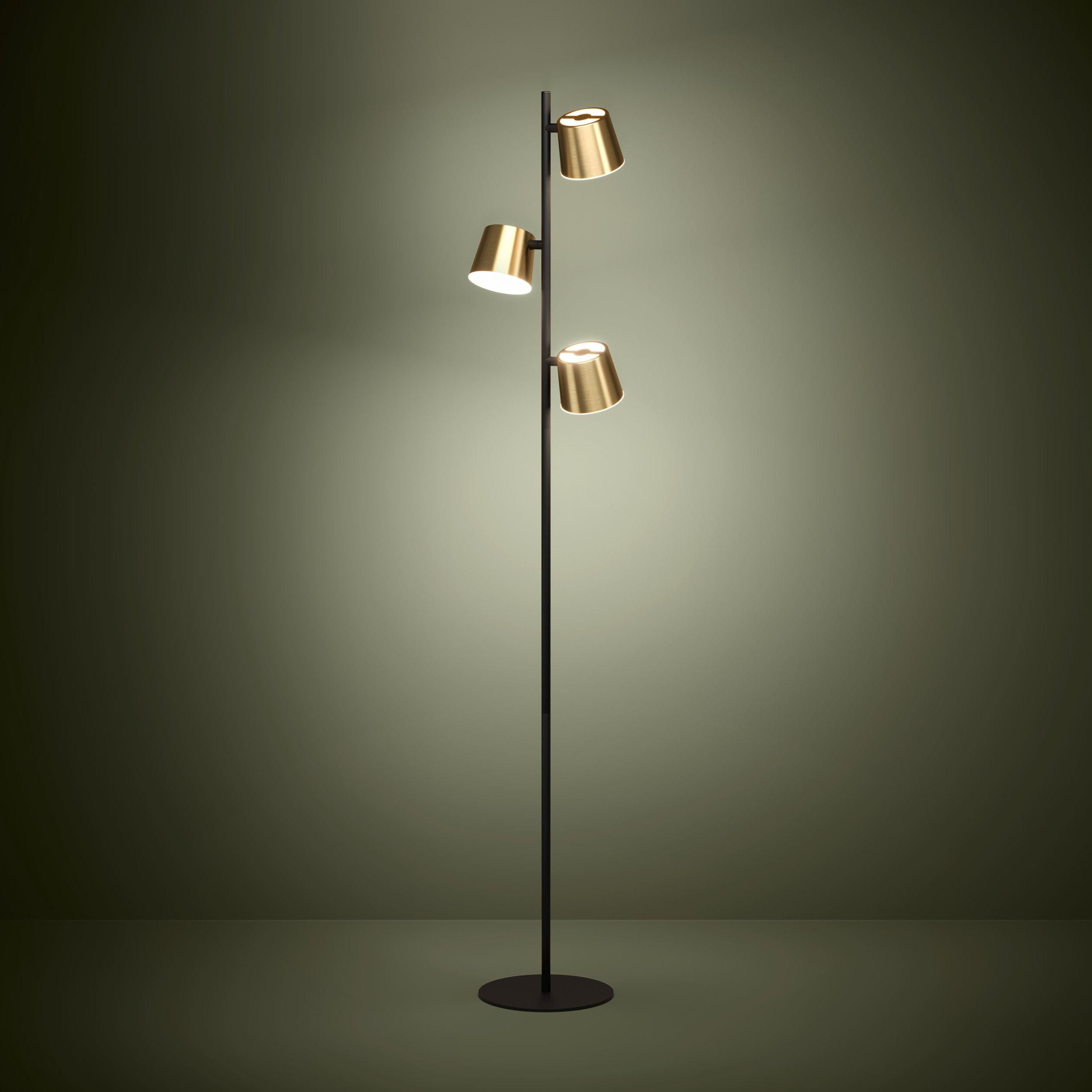 Lampadaire ALTAMIRA noir/doré H158,5cm