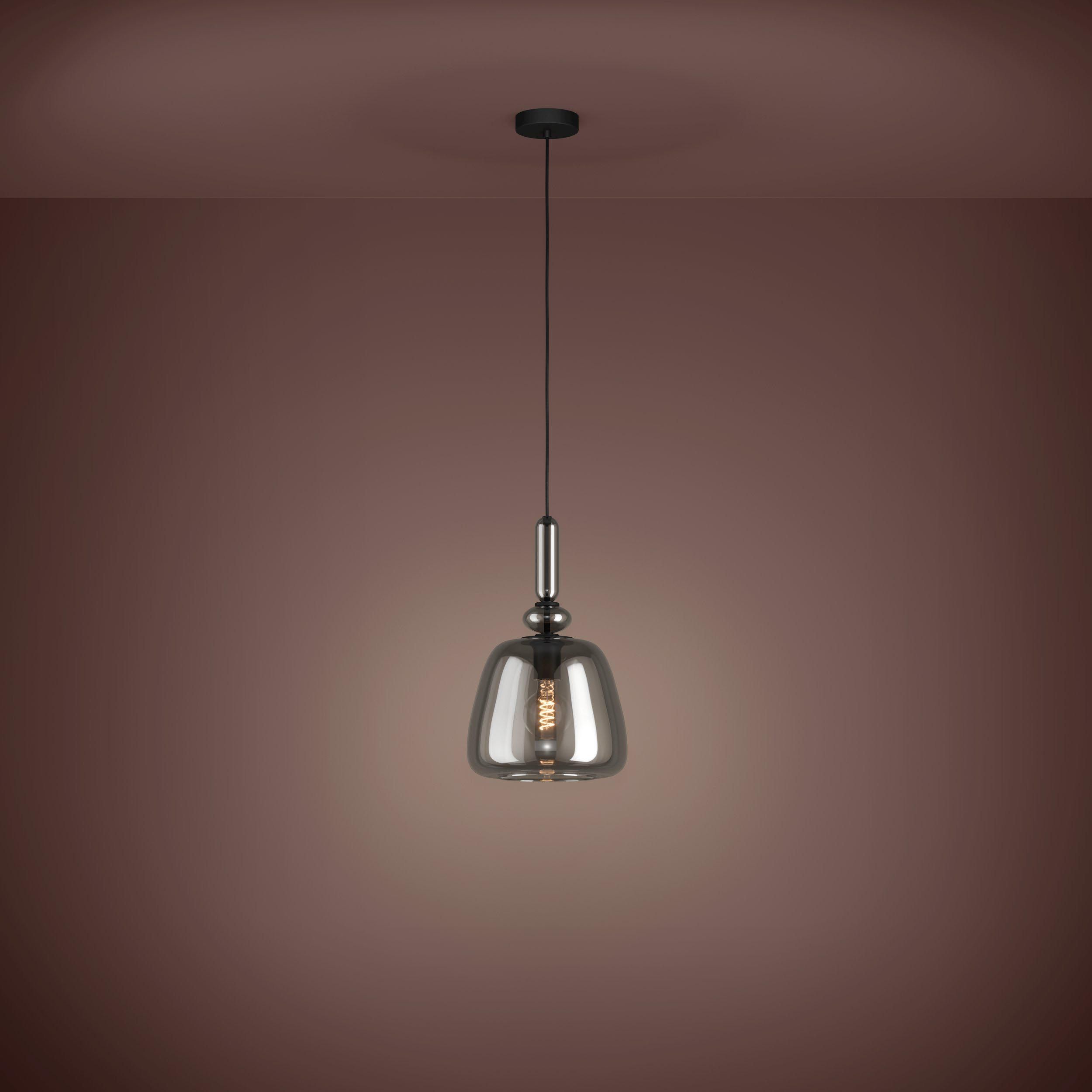 Suspension BOVINO verre fumé Ø26cm