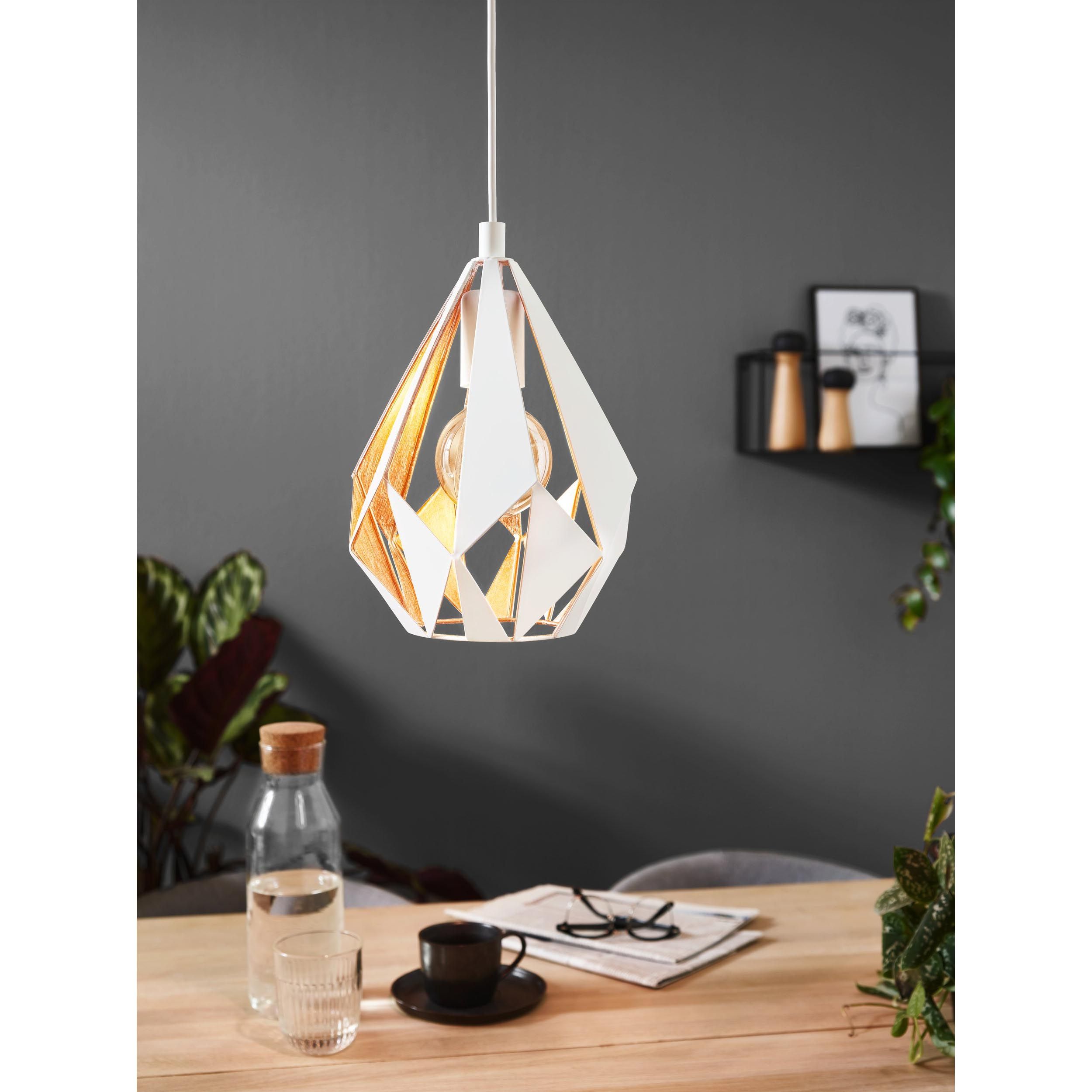 Suspension CARLTON 1 blanc Ø20,5cm