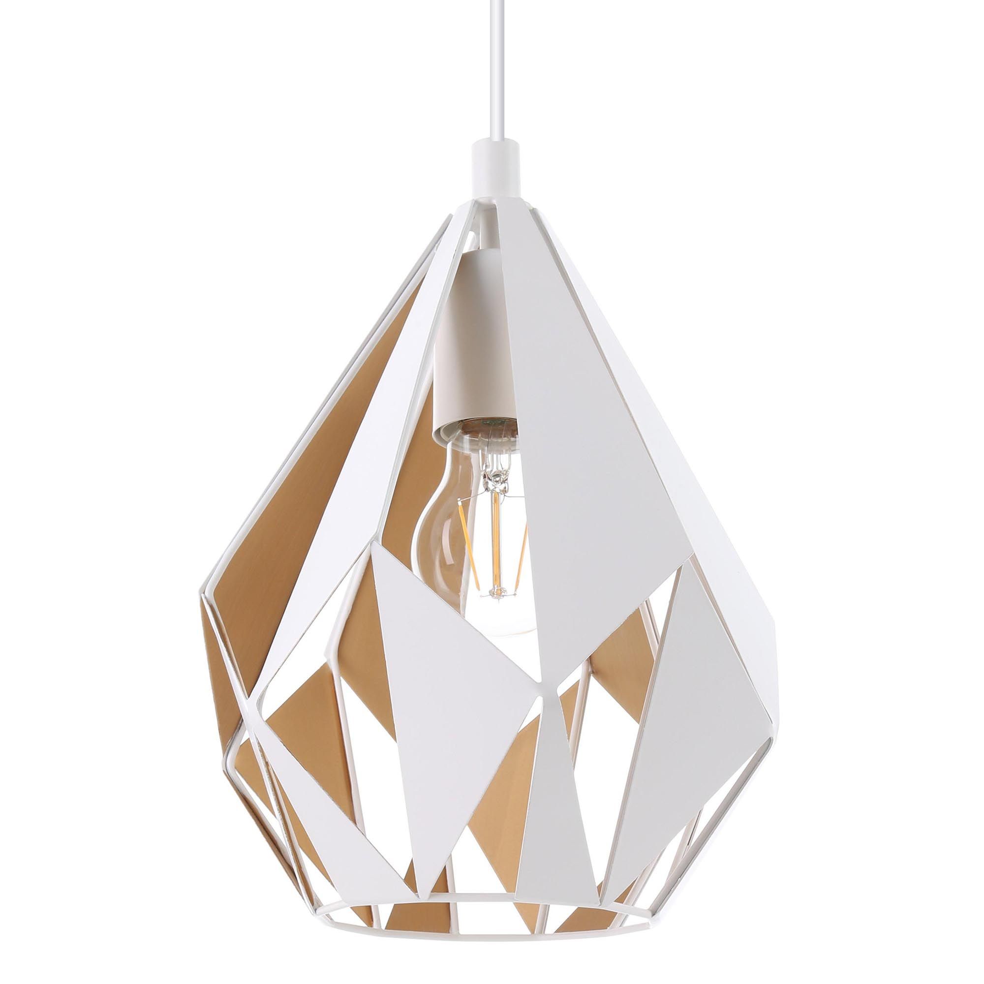Suspension CARLTON 1 blanc Ø20,5cm