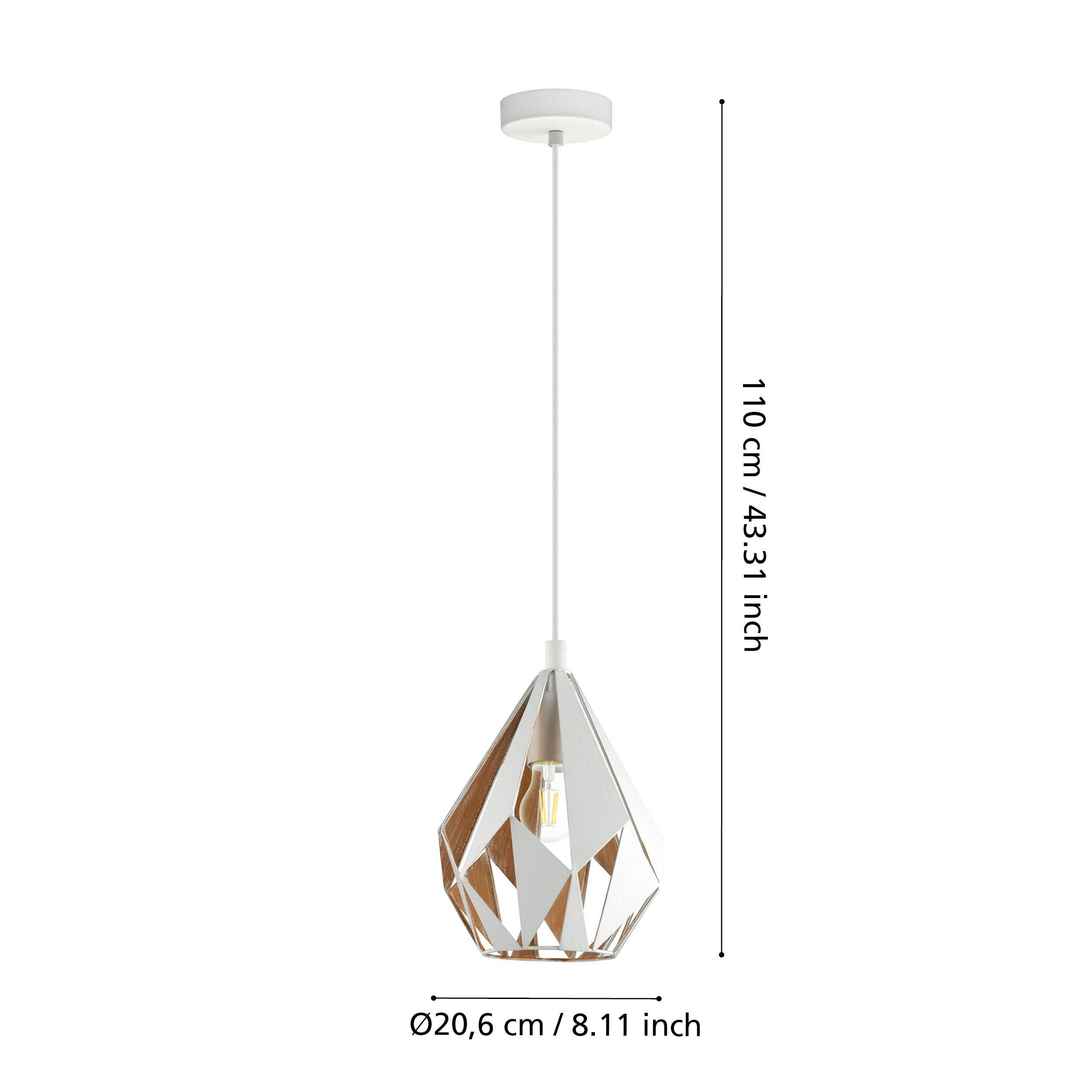 Suspension CARLTON 1 blanc Ø20,5cm
