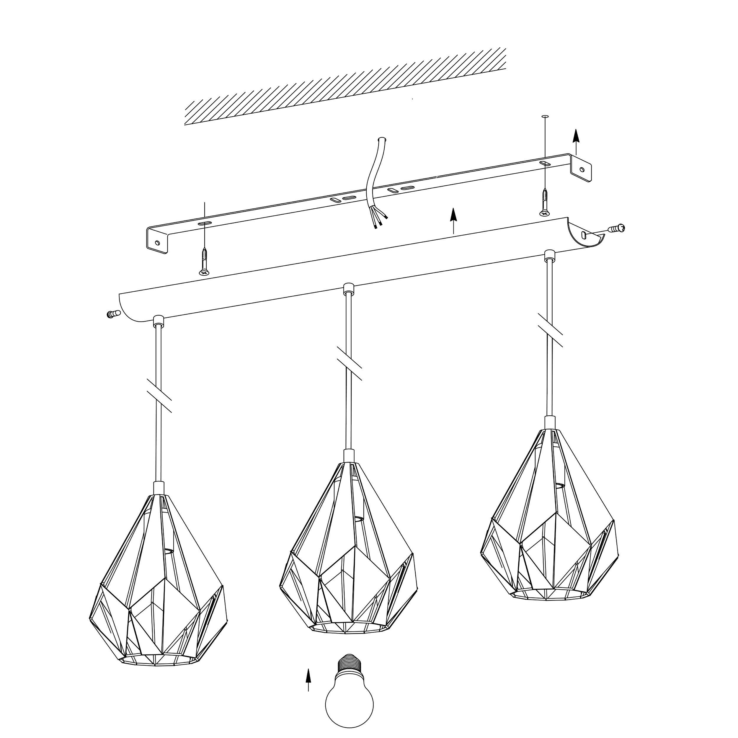 Suspension CARLTON 1 blanc L80,5cm