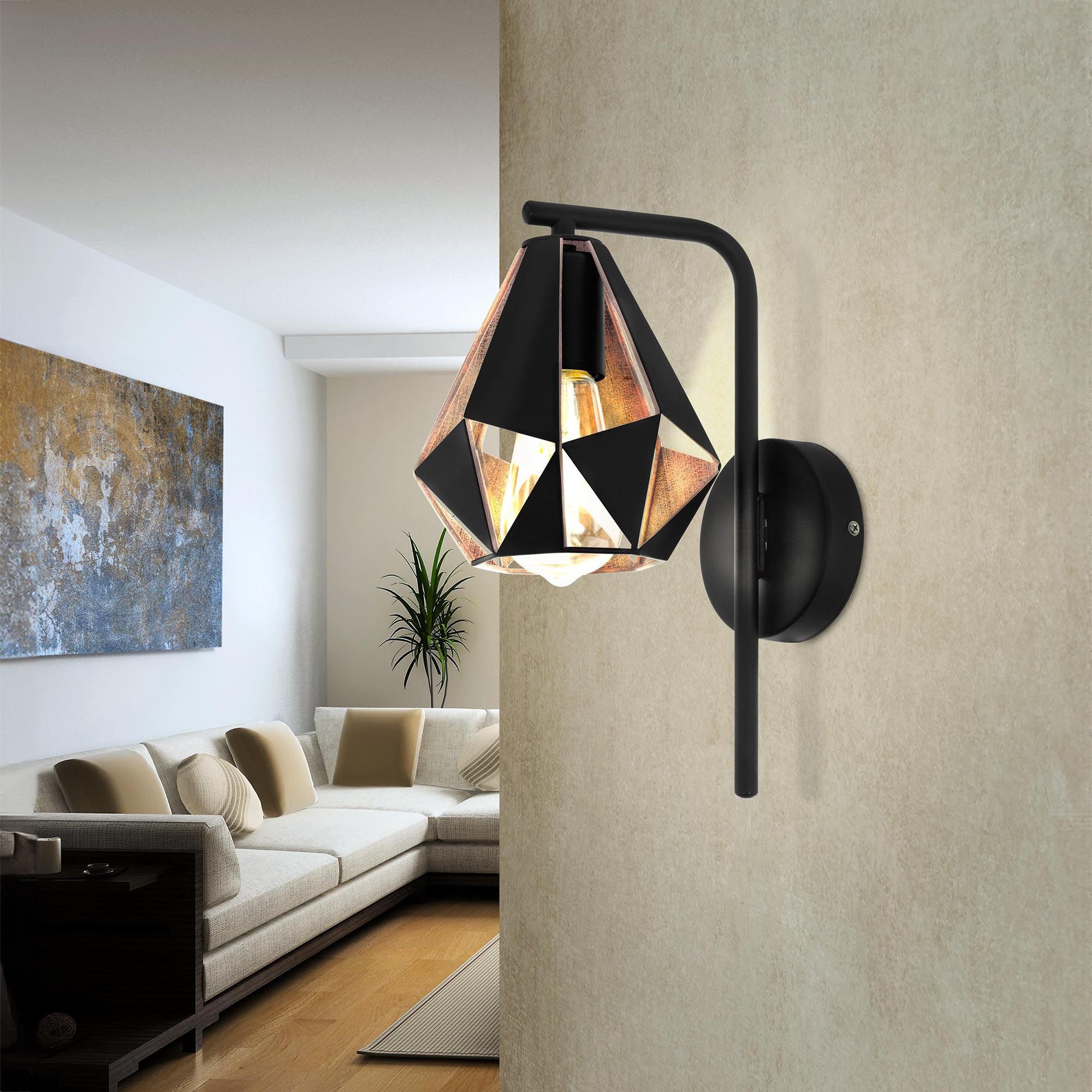 Applique CARLTON 4 noir H50,5cm