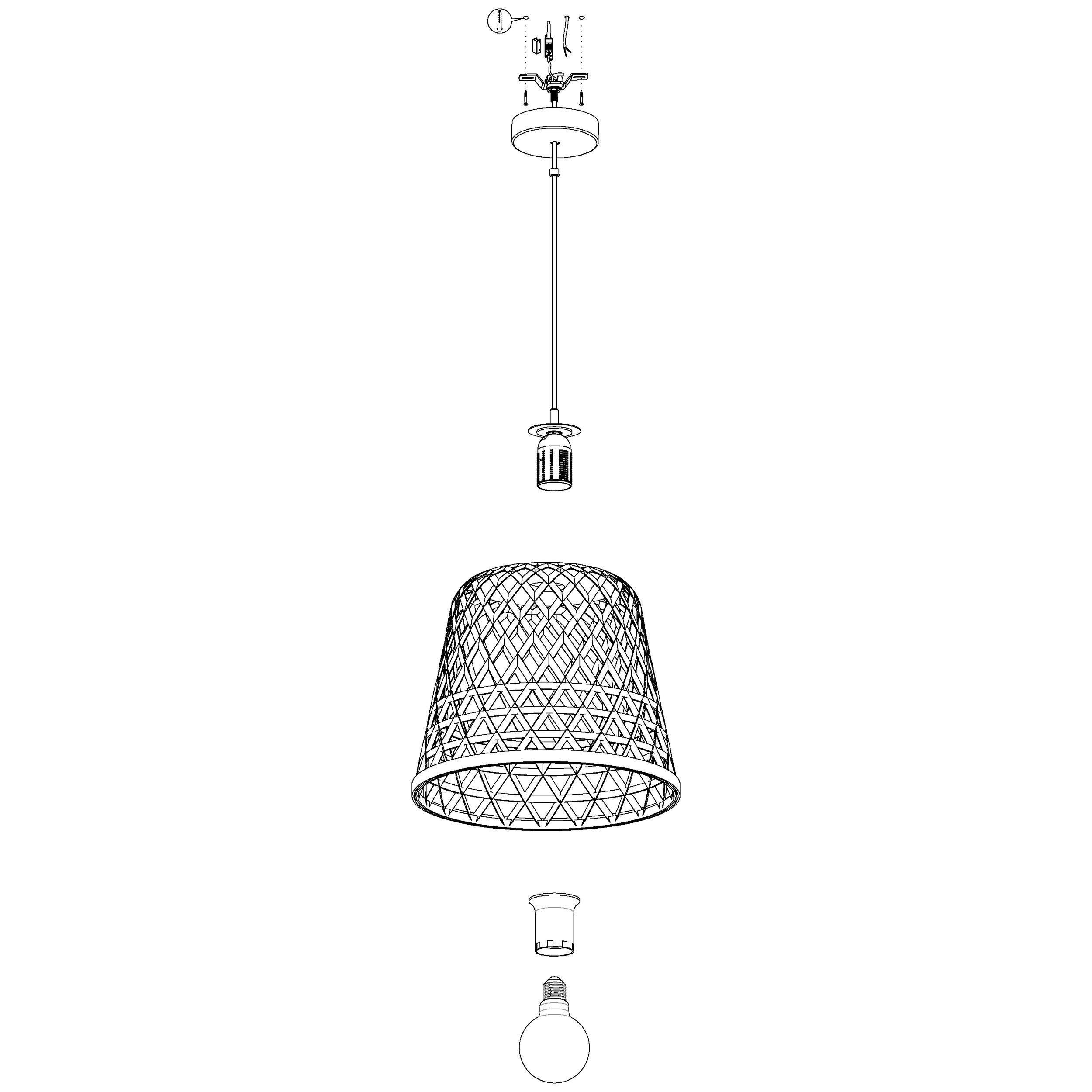 Suspension KIRKCOLM bambou naturel Ø30cm