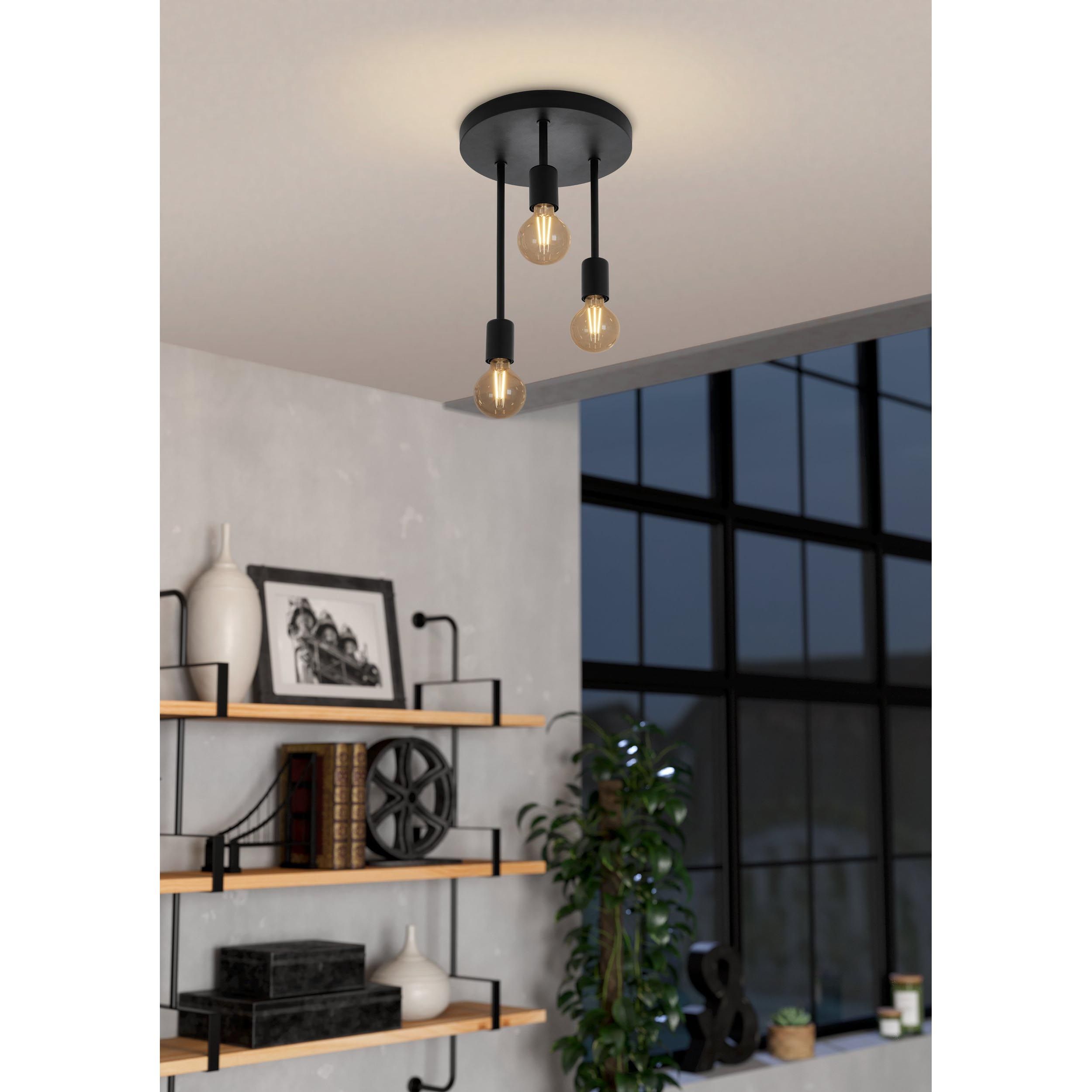 Plafonnier WILMCOTE noir H38cm