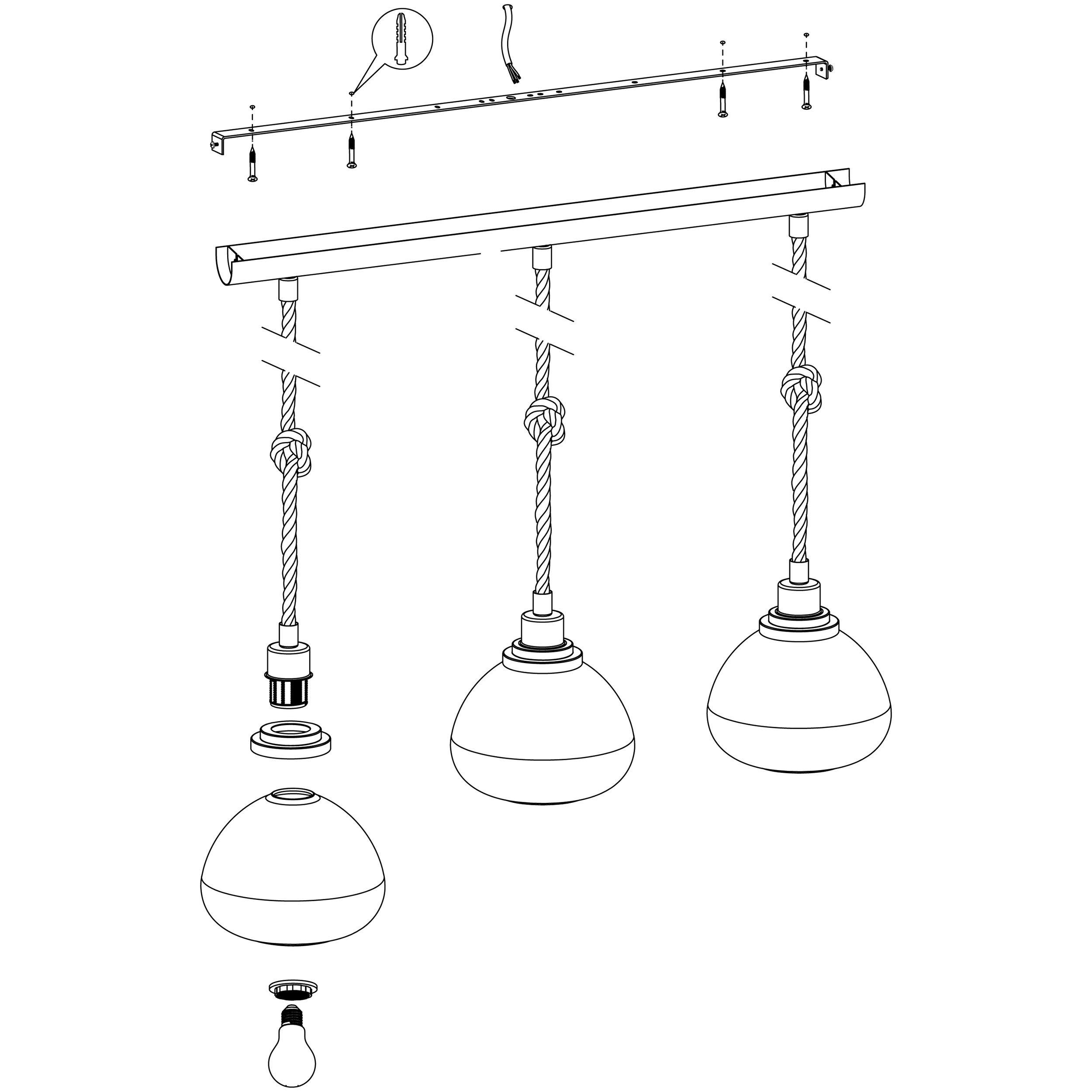 Suspension RAMPSIDE ambre L65cm