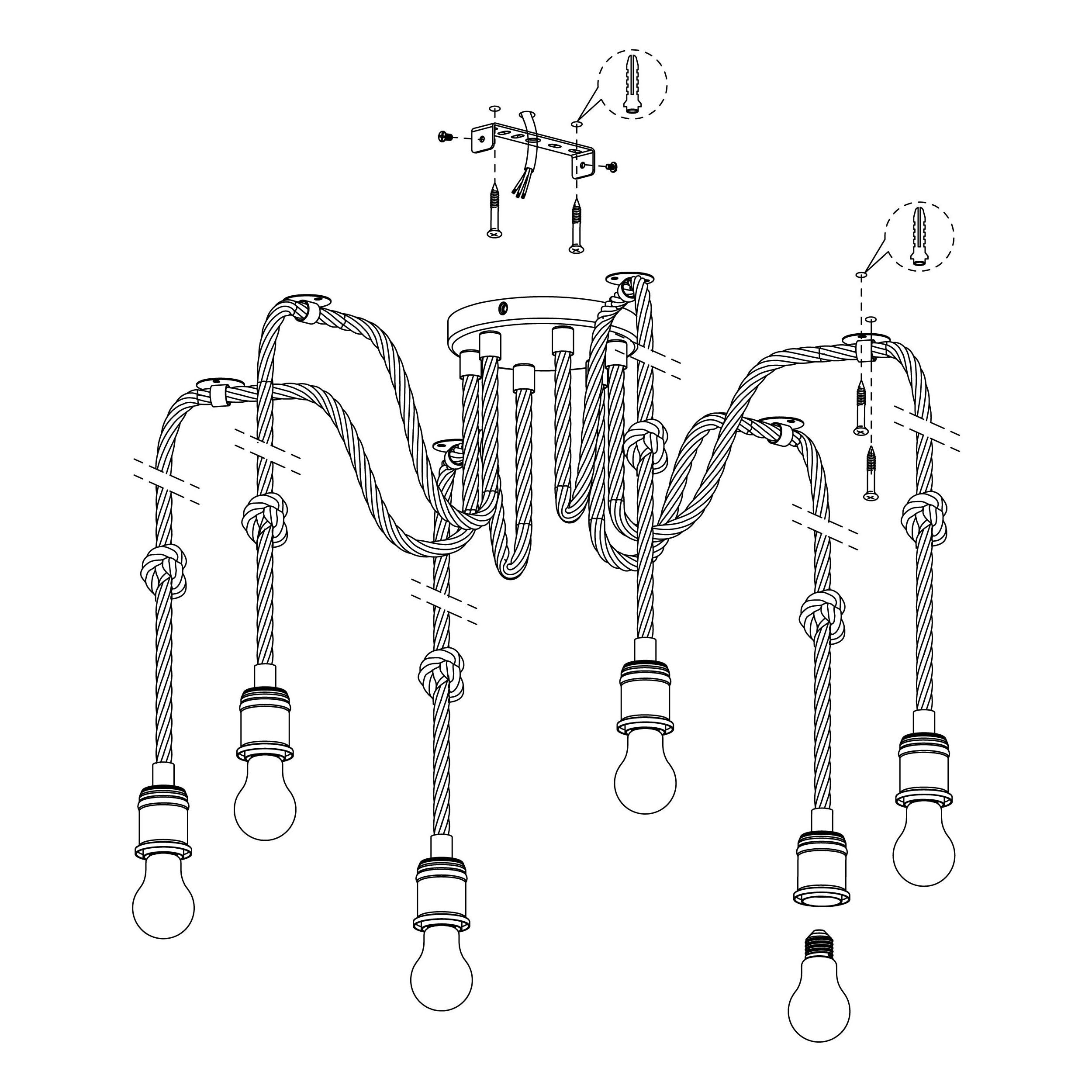 Suspension RAMPSIDE noir Ø18cm
