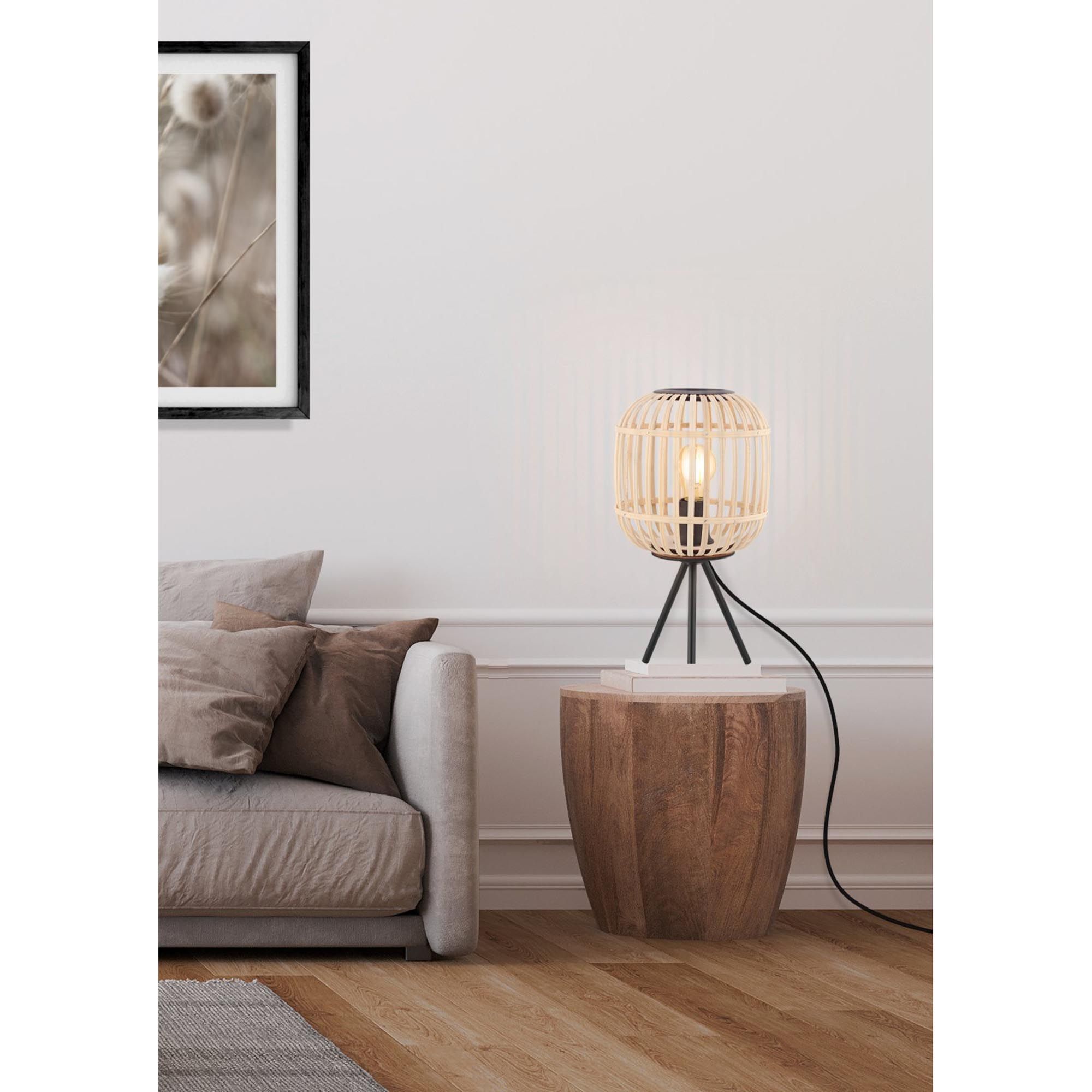 Lampe de table bambou naturel BORDESLEY E27 1X28W