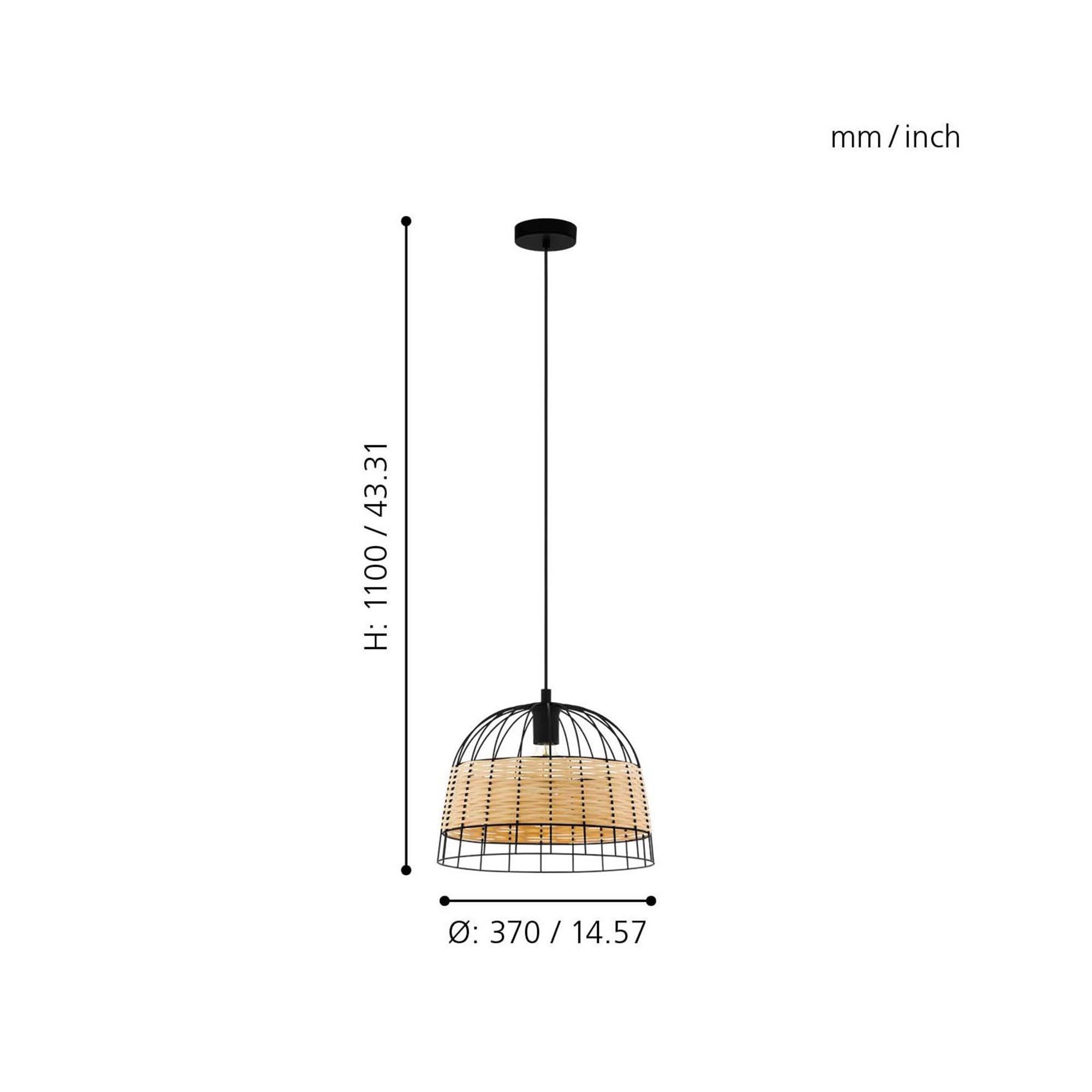 Suspension ANWICK naturel Ø37cm