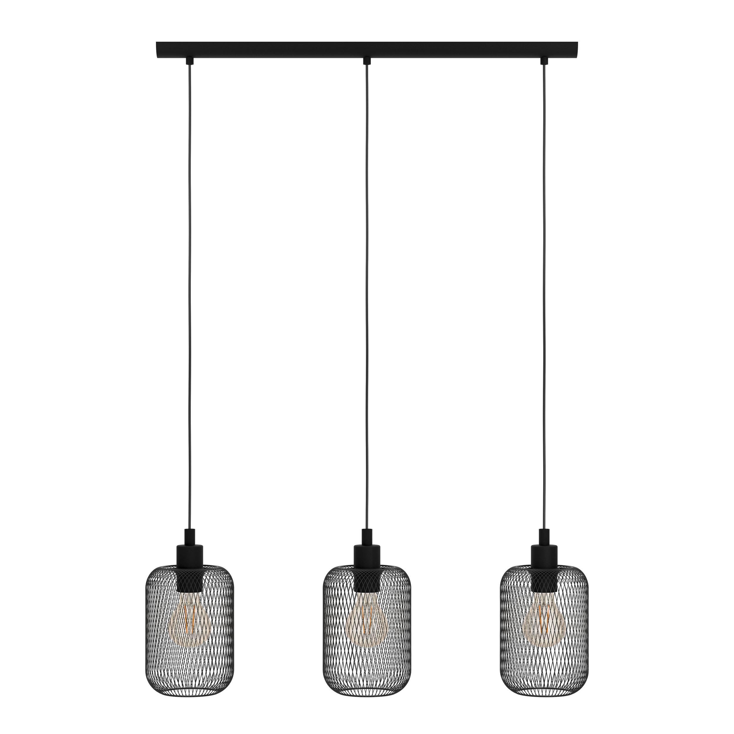Suspension WRINGTON noir L74cm