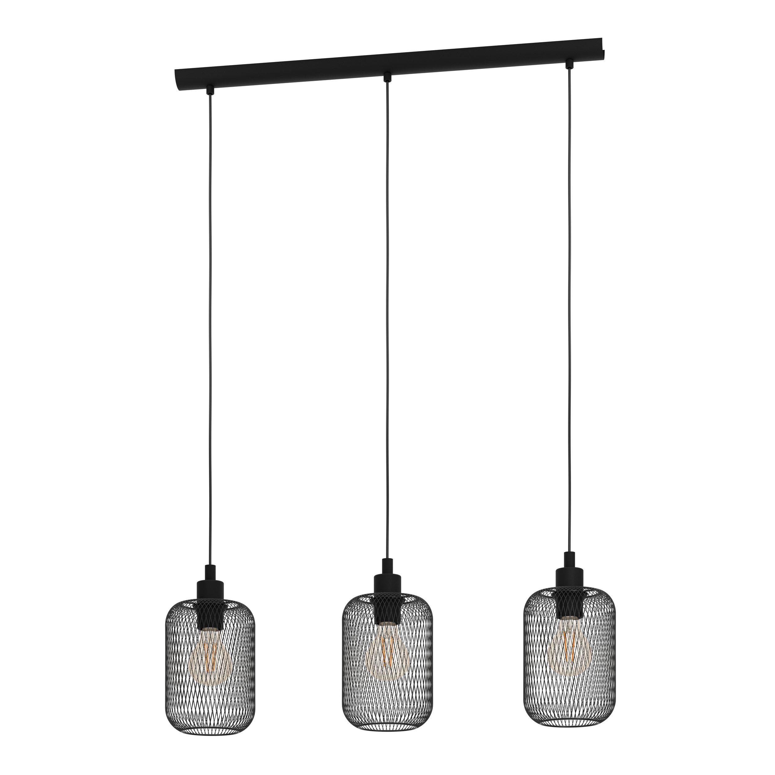 Suspension WRINGTON noir L74cm