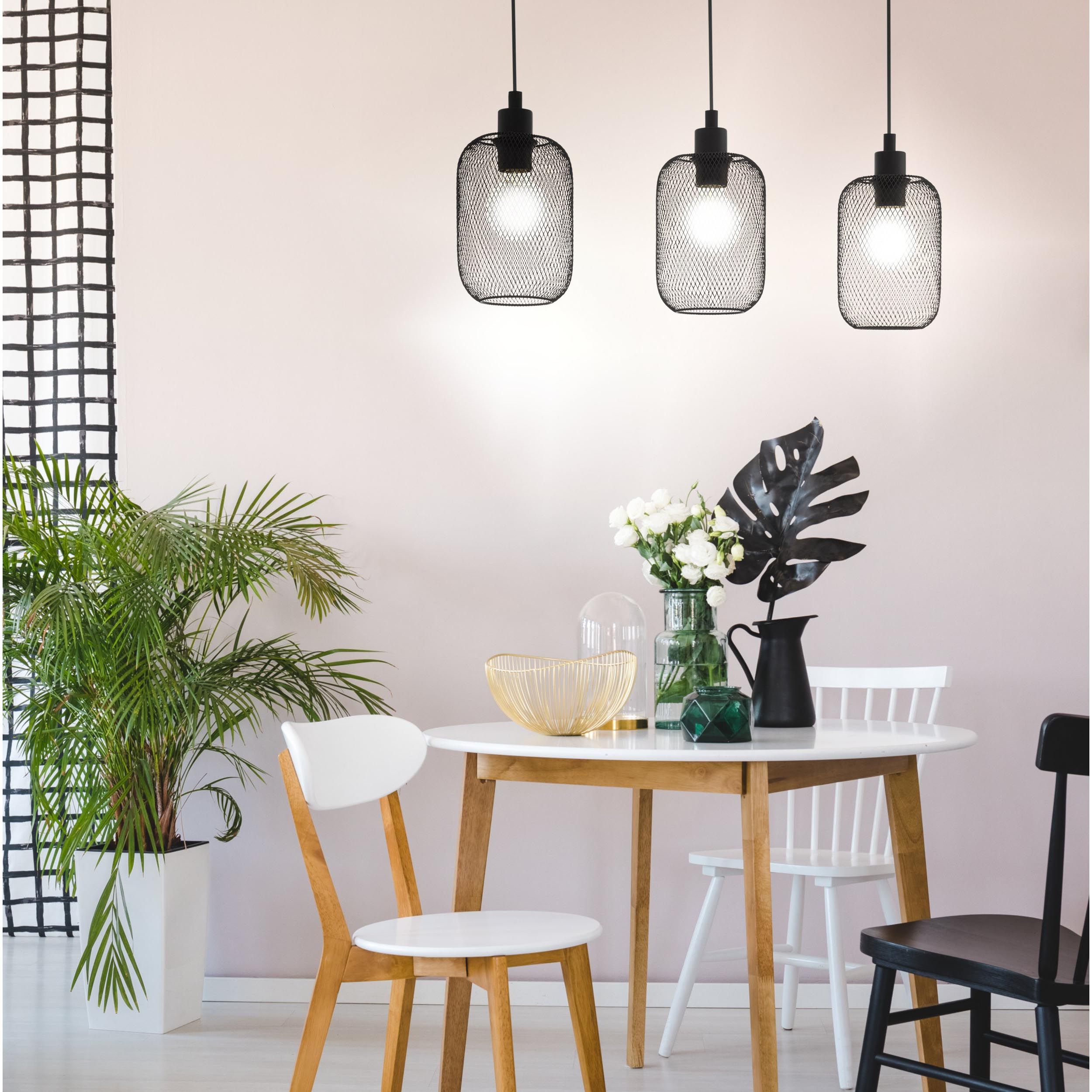 Suspension WRINGTON noir L74cm
