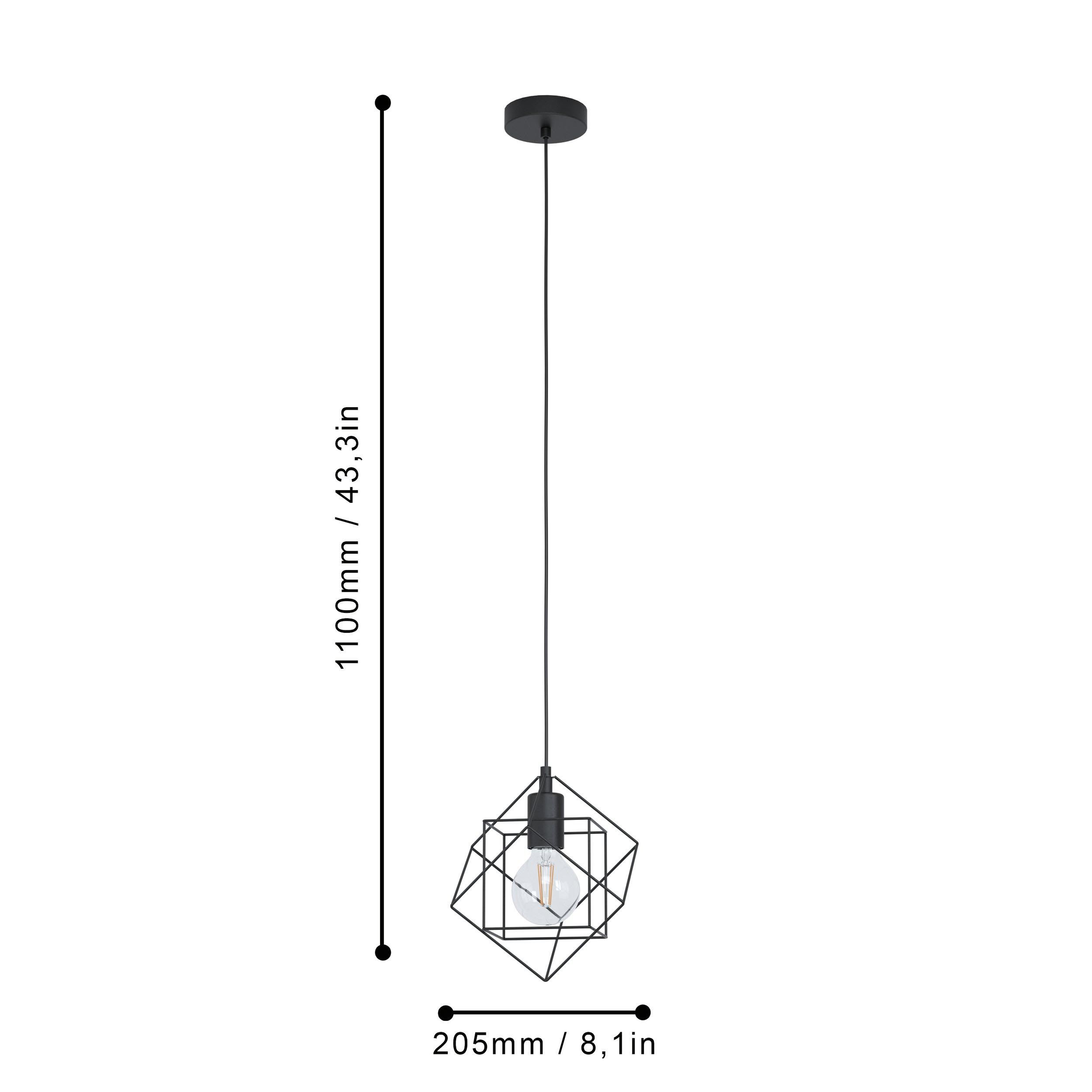 Suspension STRAITON noir Ø20,5cm