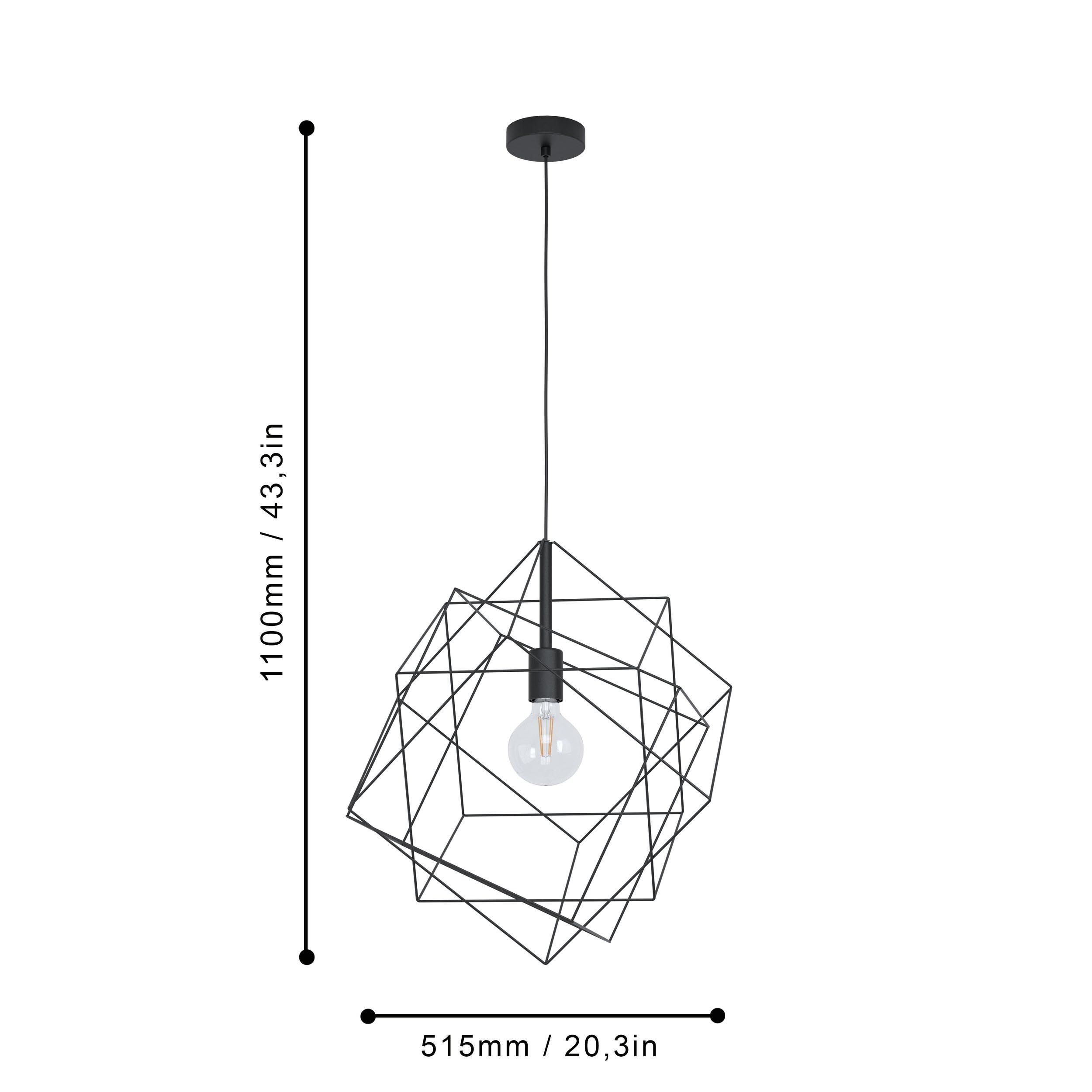 Suspension STRAITON noir Ø51,5cm