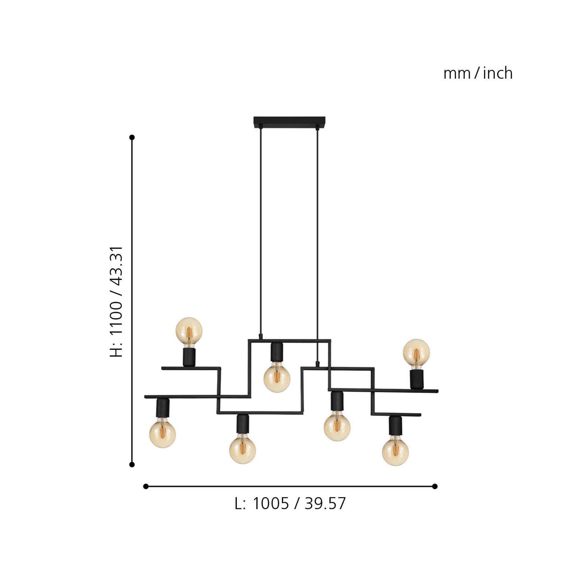 Suspension FEMBARD noir L88cm