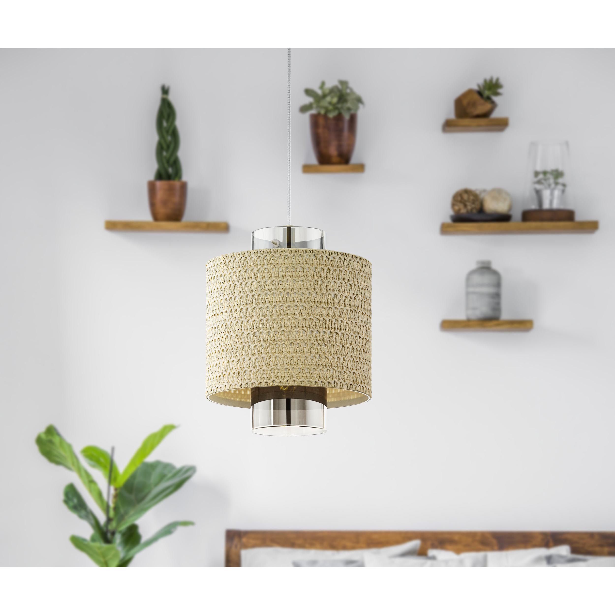 Suspension MEDIOUNA fibre naturelle Ø23cm