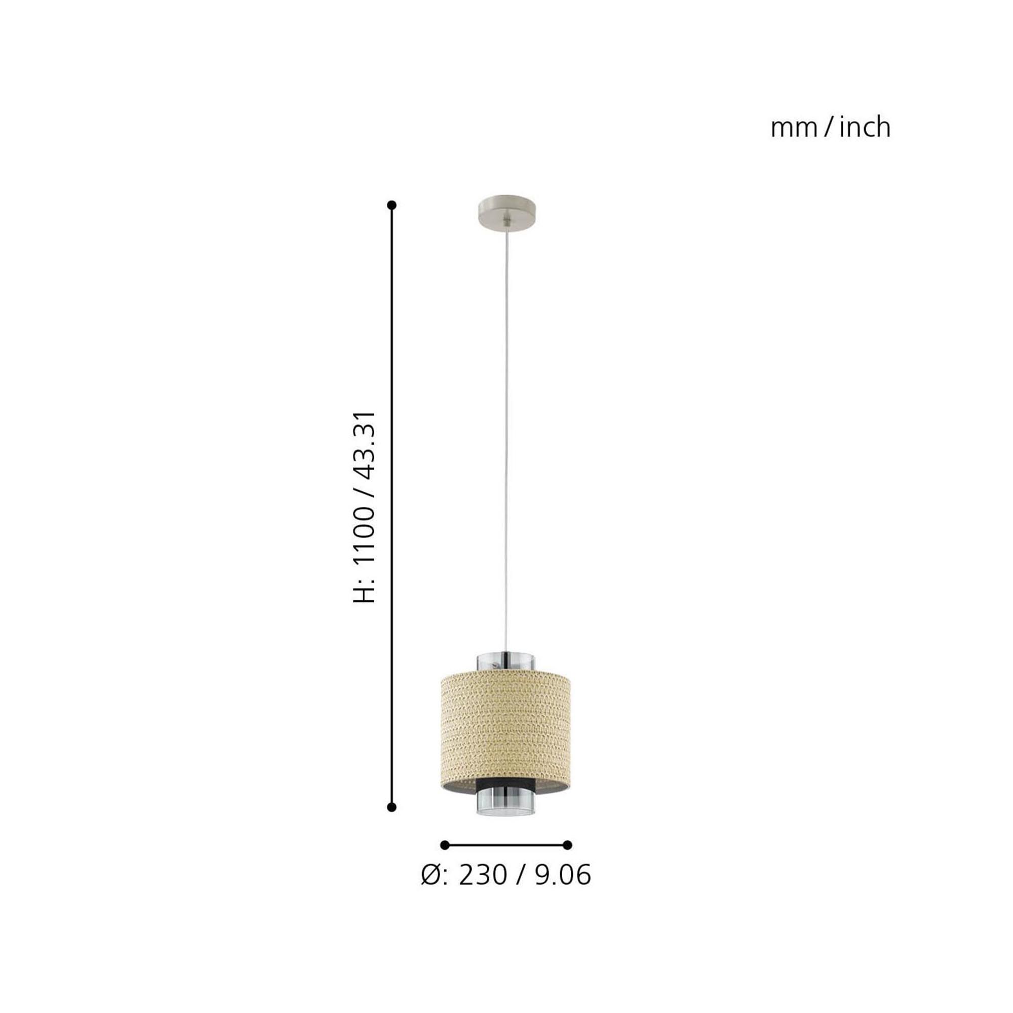 Suspension MEDIOUNA fibre naturelle Ø23cm