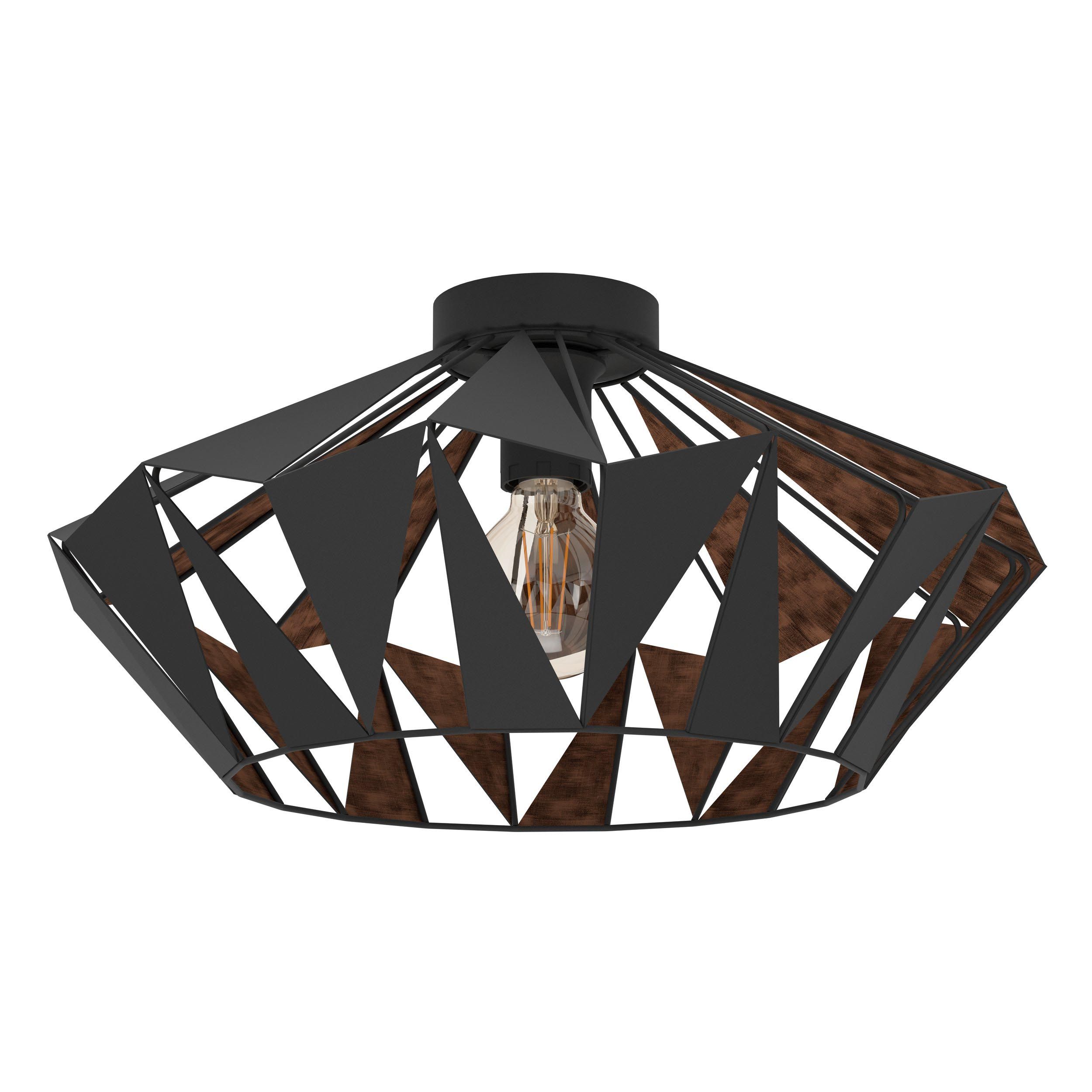 Plafonnier CARLTON noir Ø47cm
