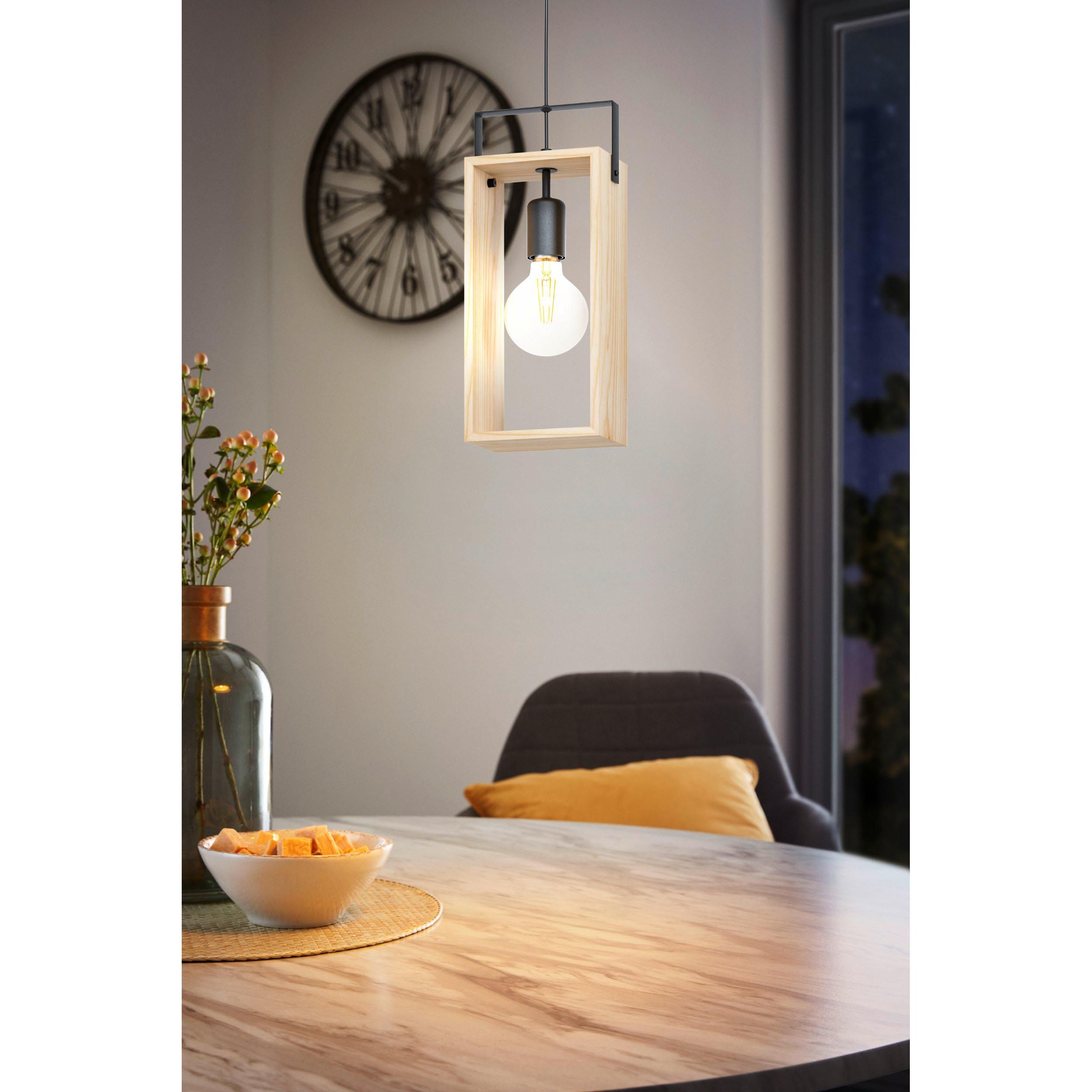 Suspension bois naturel FAMBOROUGH E27 1X40W