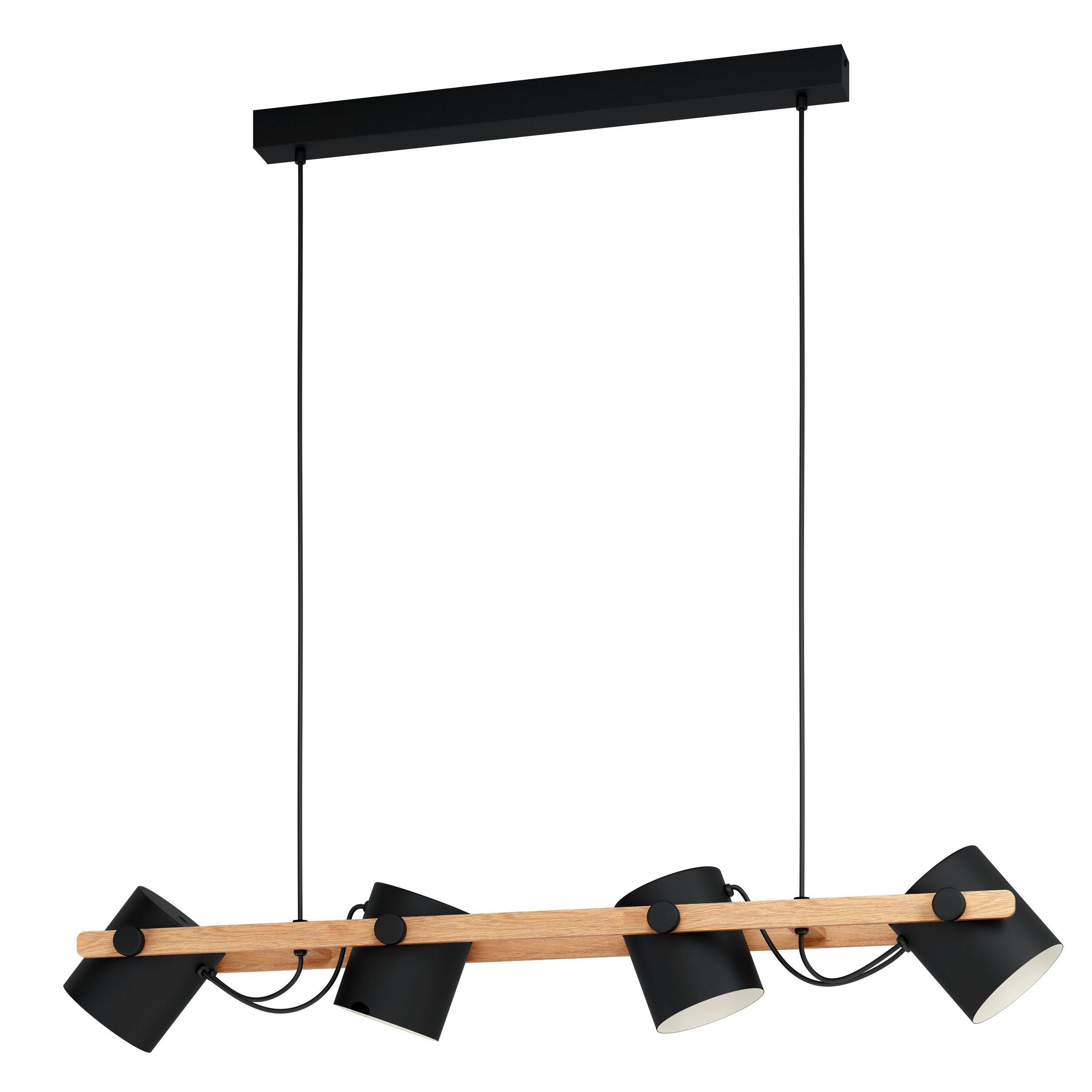 Suspension bois noir HORNWOOD E27 4X28W