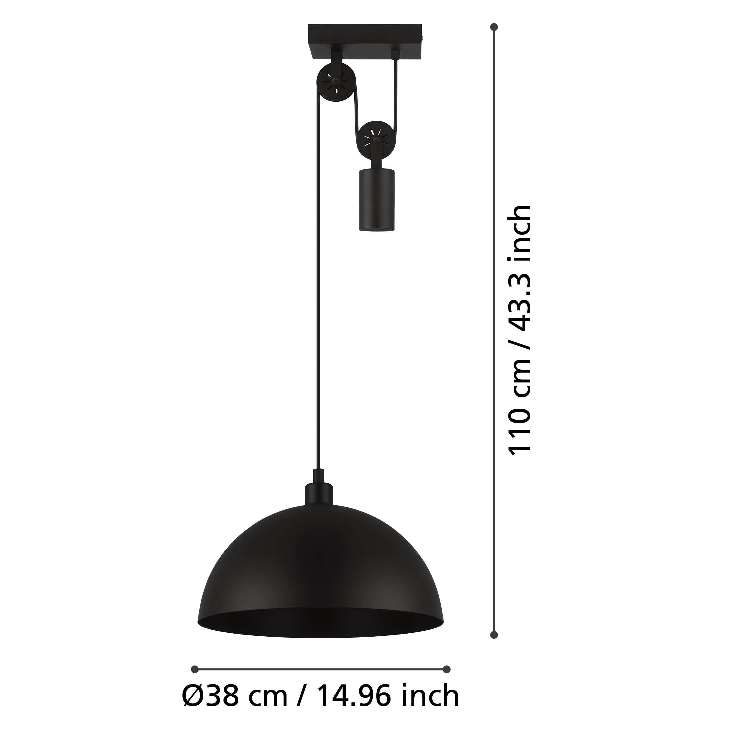 Suspension WINKWORTH 1noir Ø38cm