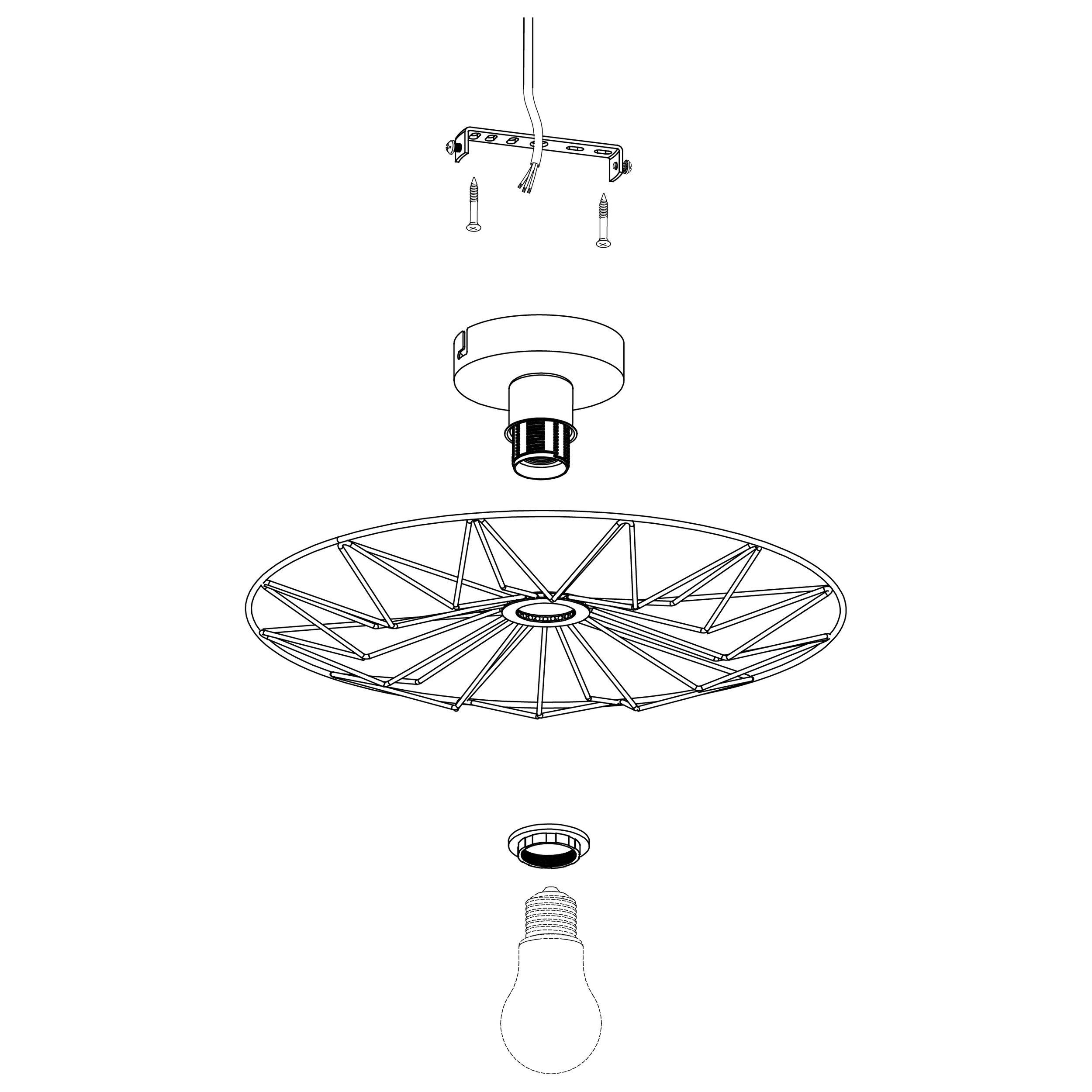 Plafonnier CASTANUELO doré Ø42,5cm