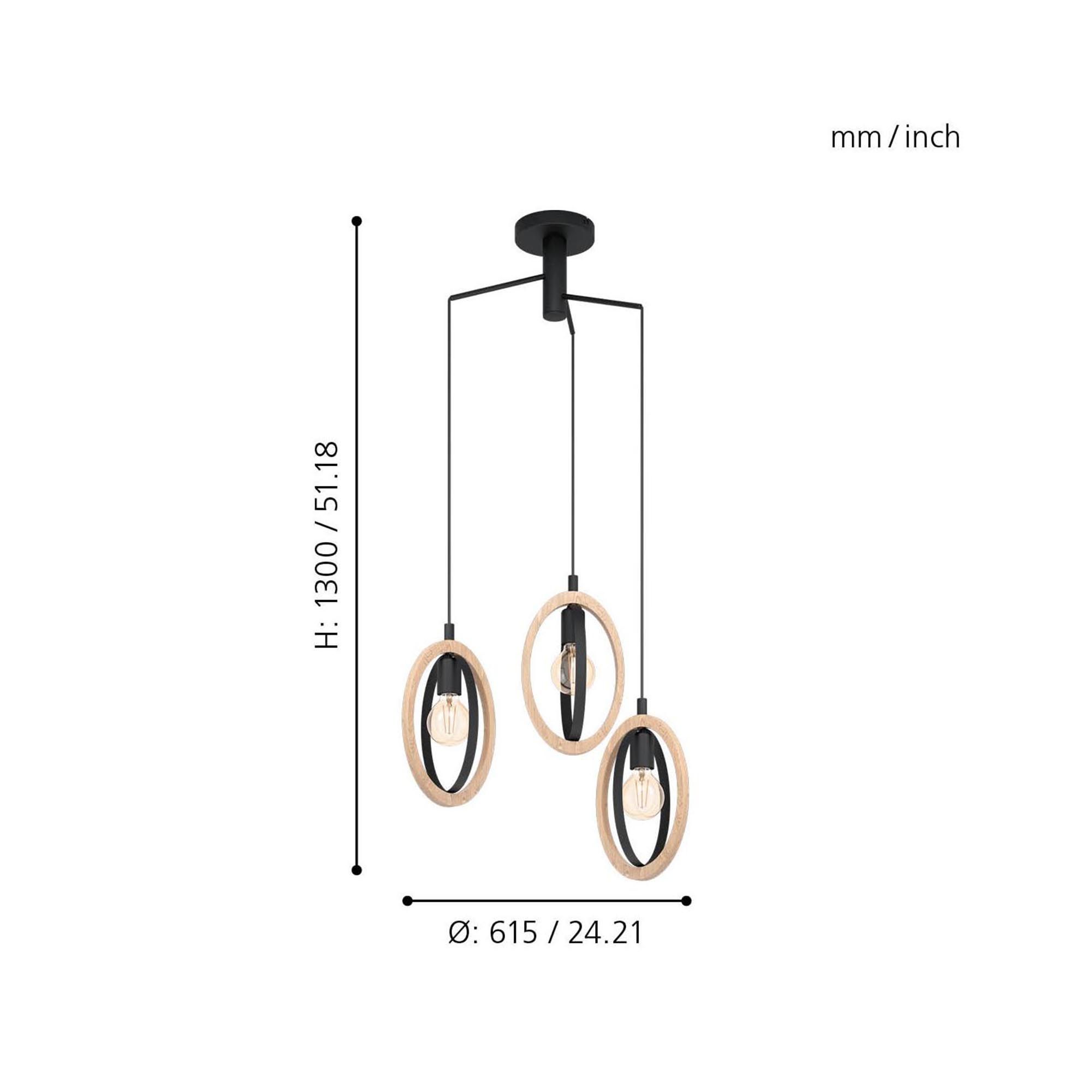 Suspension BASILDON noir Ø61,5cm