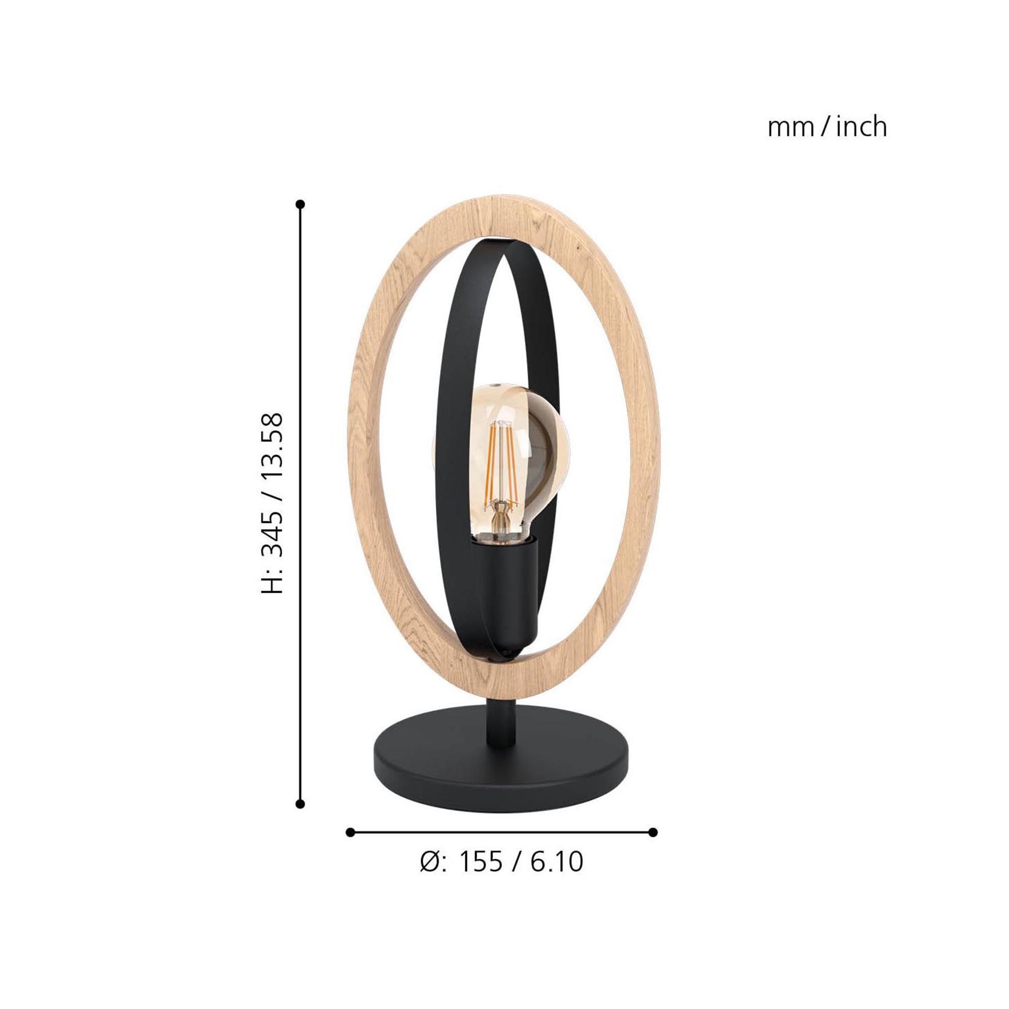 Lampe BASILDON noir H32cm