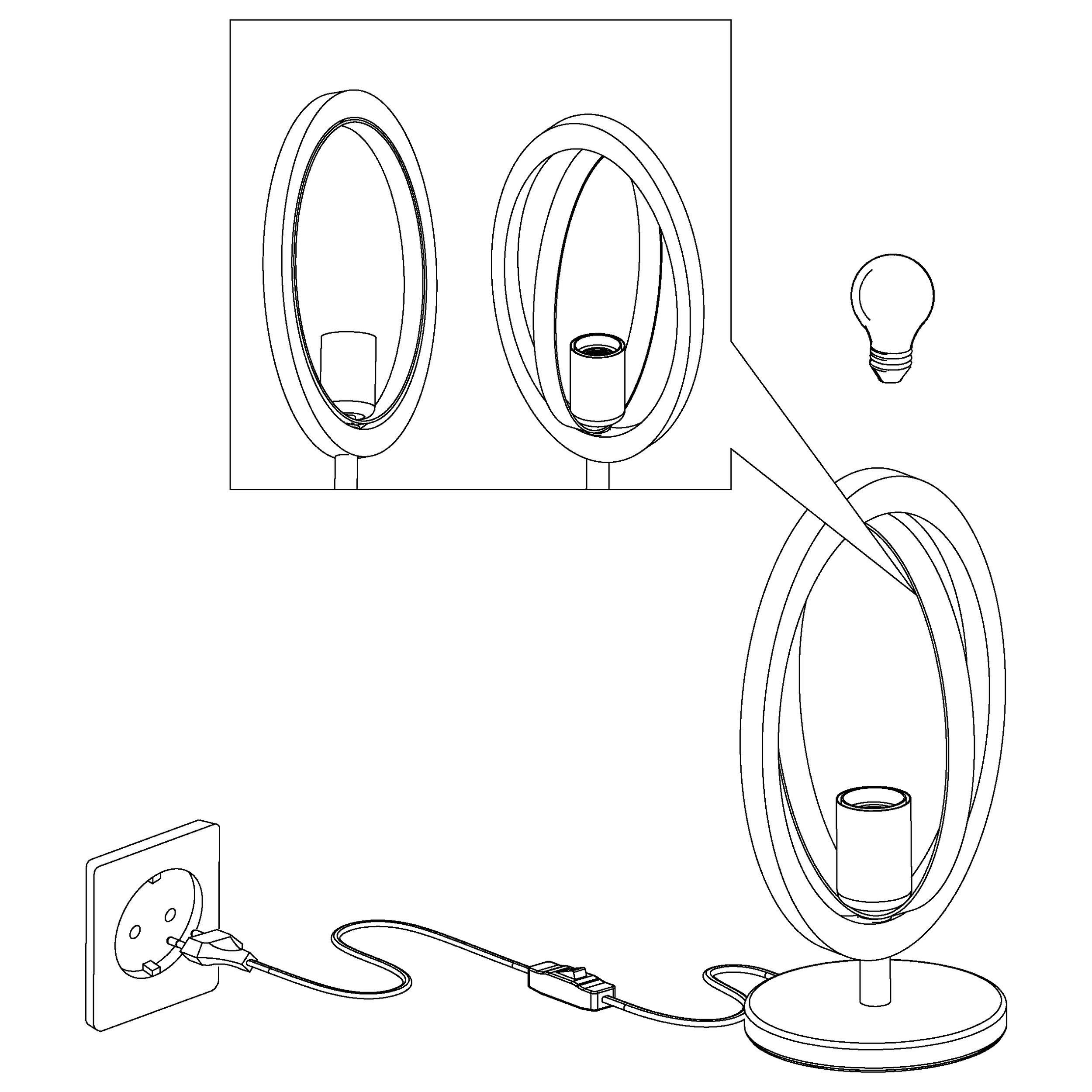 Lampe BASILDON noir H32cm