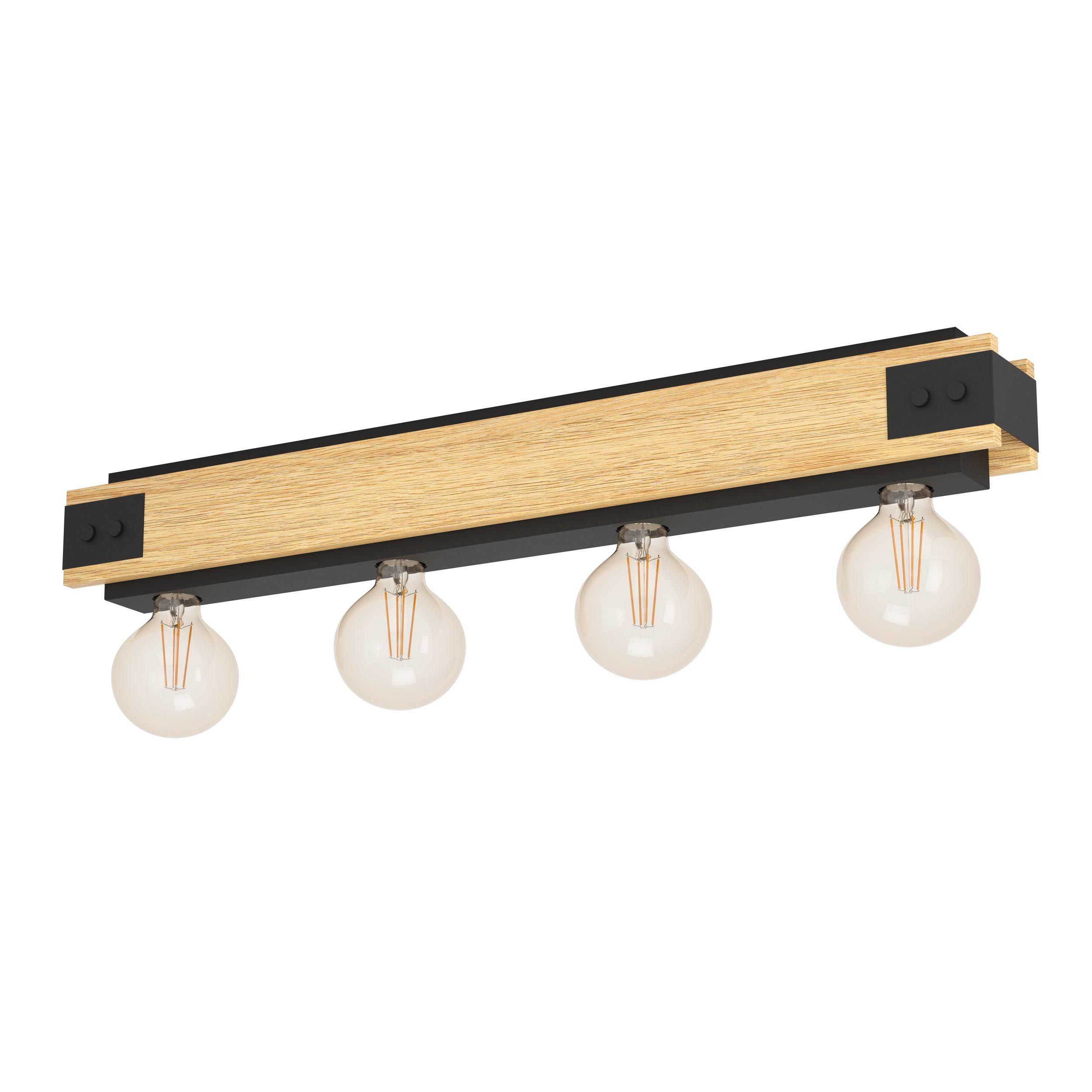 Plafonnier LAYHAM marron L76cm