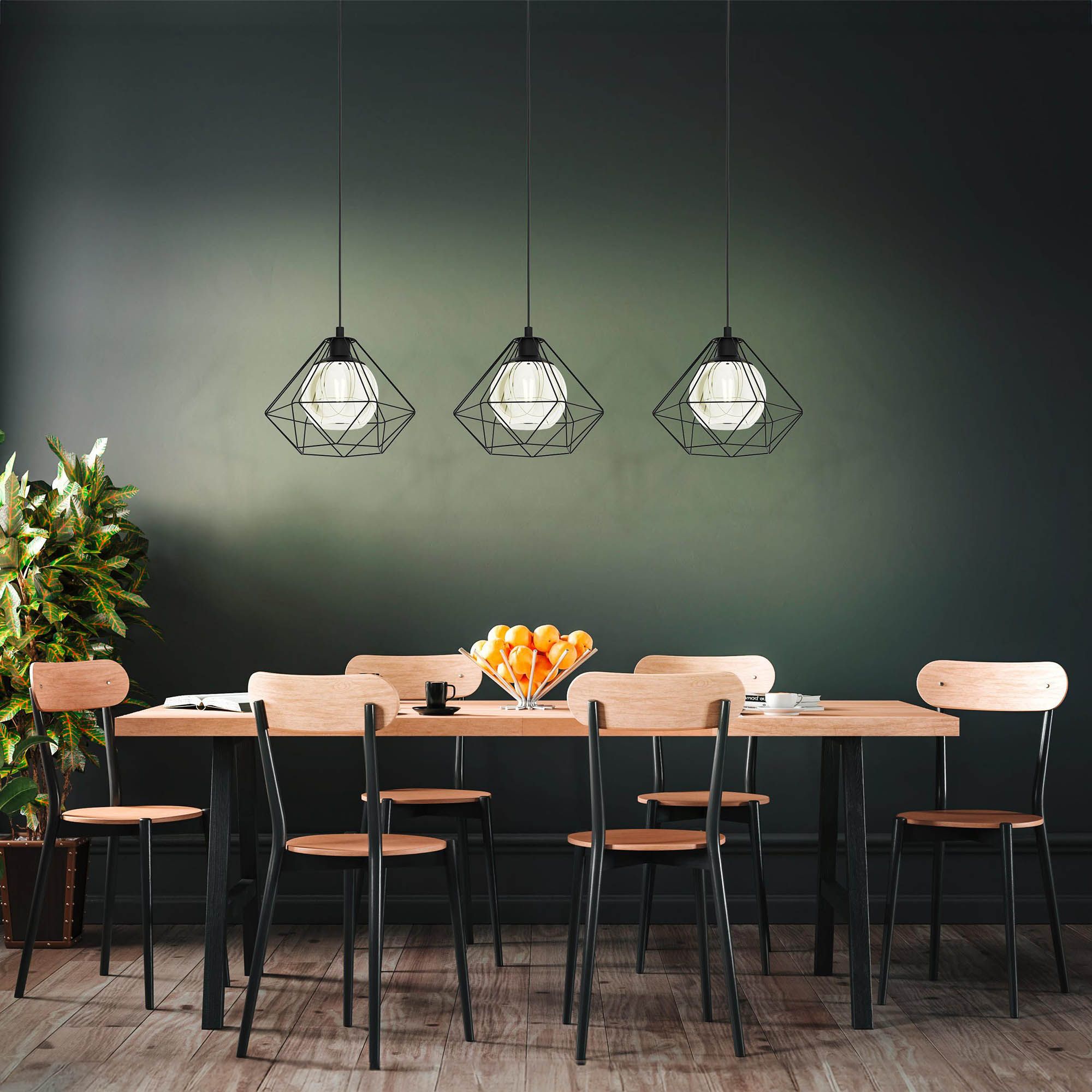 Suspension VERNHAM noir H110cm