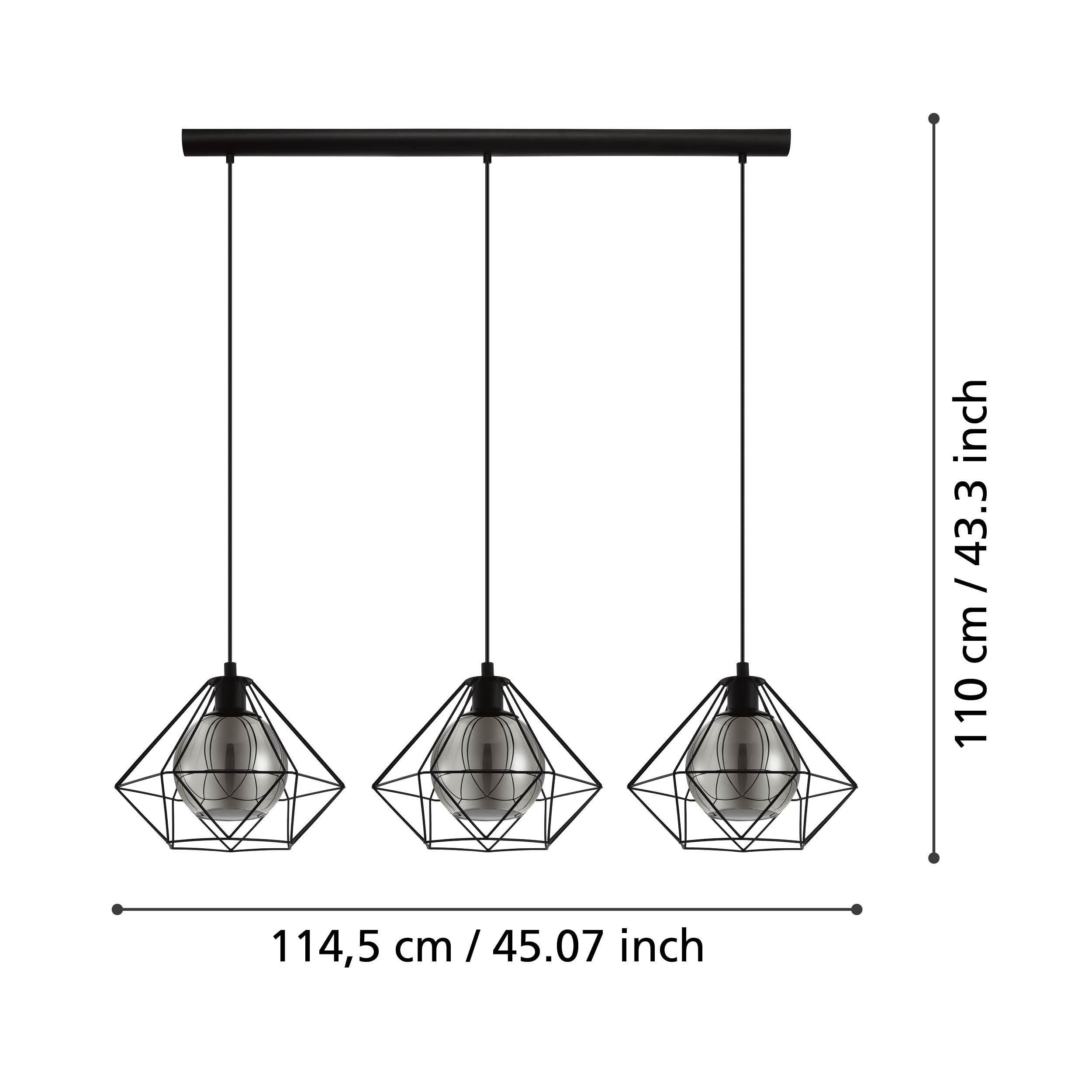 Suspension VERNHAM noir H110cm