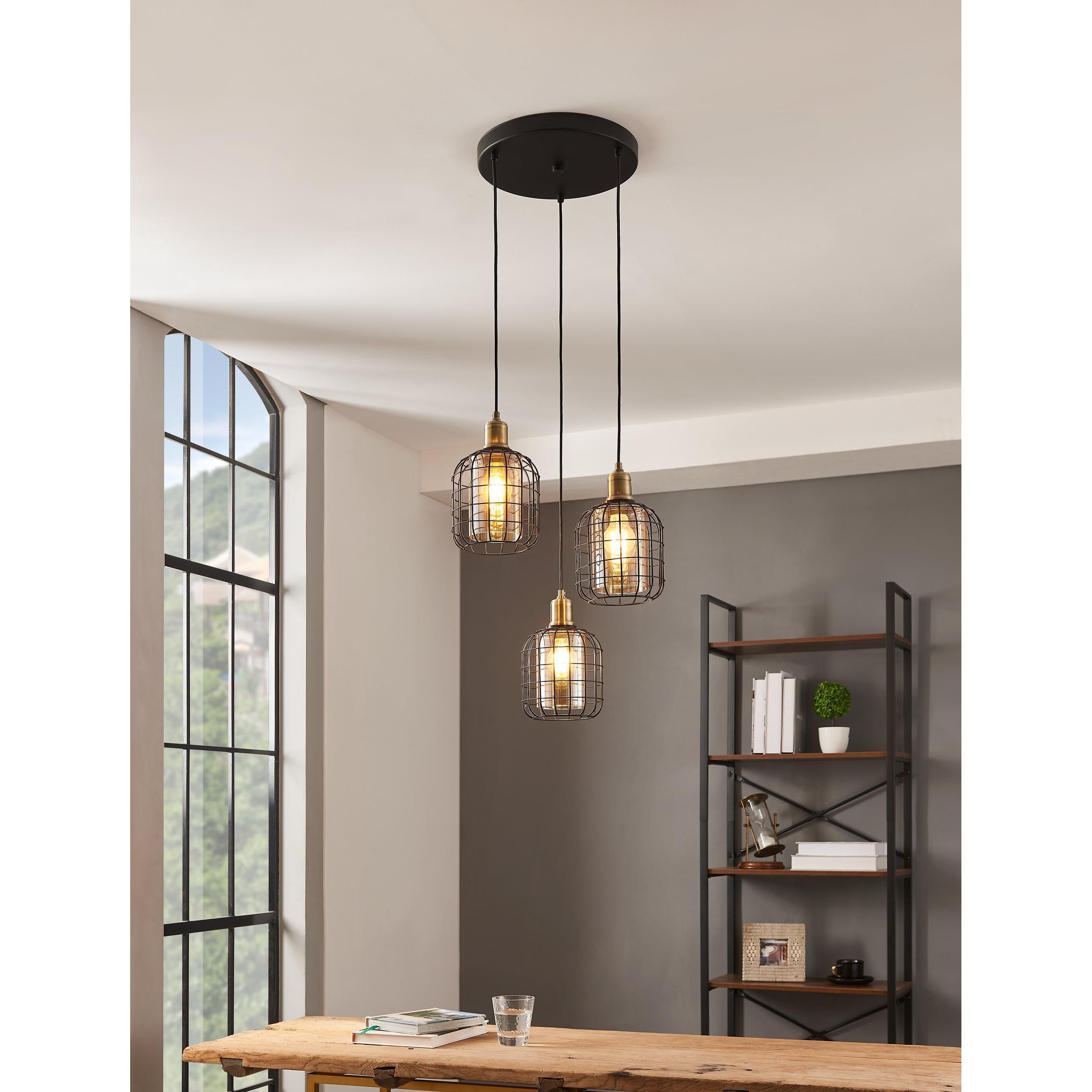 Suspension CHISLE noir Ø42,5 cm